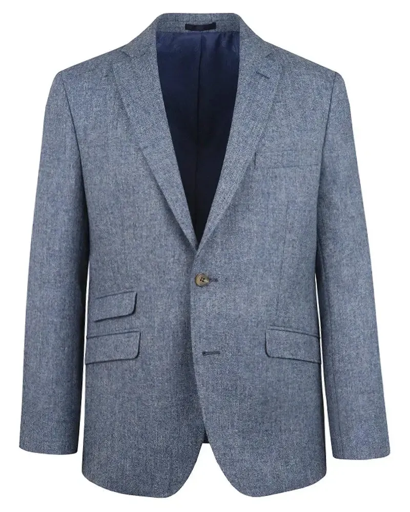 Donegal Tweed Suit Jacket - Light Blue