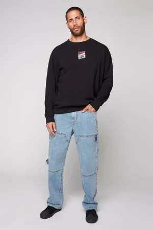 DORFMAN - Loose Fit Carpenter Pant - Dark Stone Denim