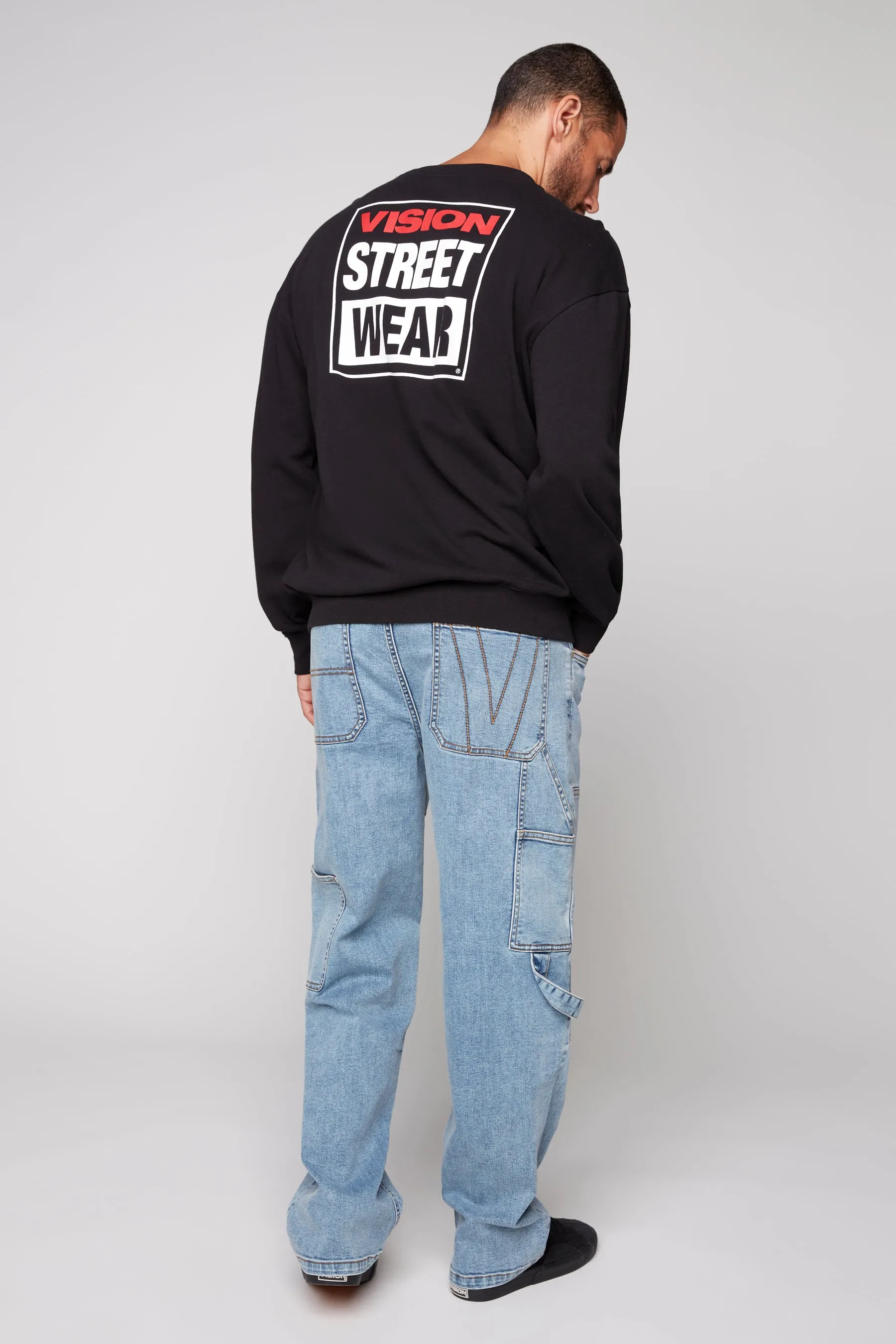 DORFMAN - Loose Fit Carpenter Pant - Dark Stone Denim