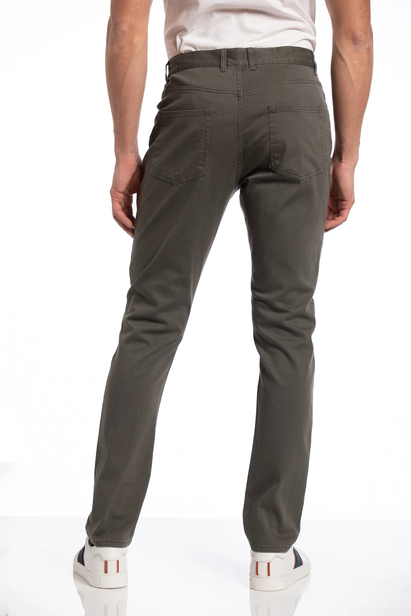 Dylan 5 Pocket Pant in Moss Green