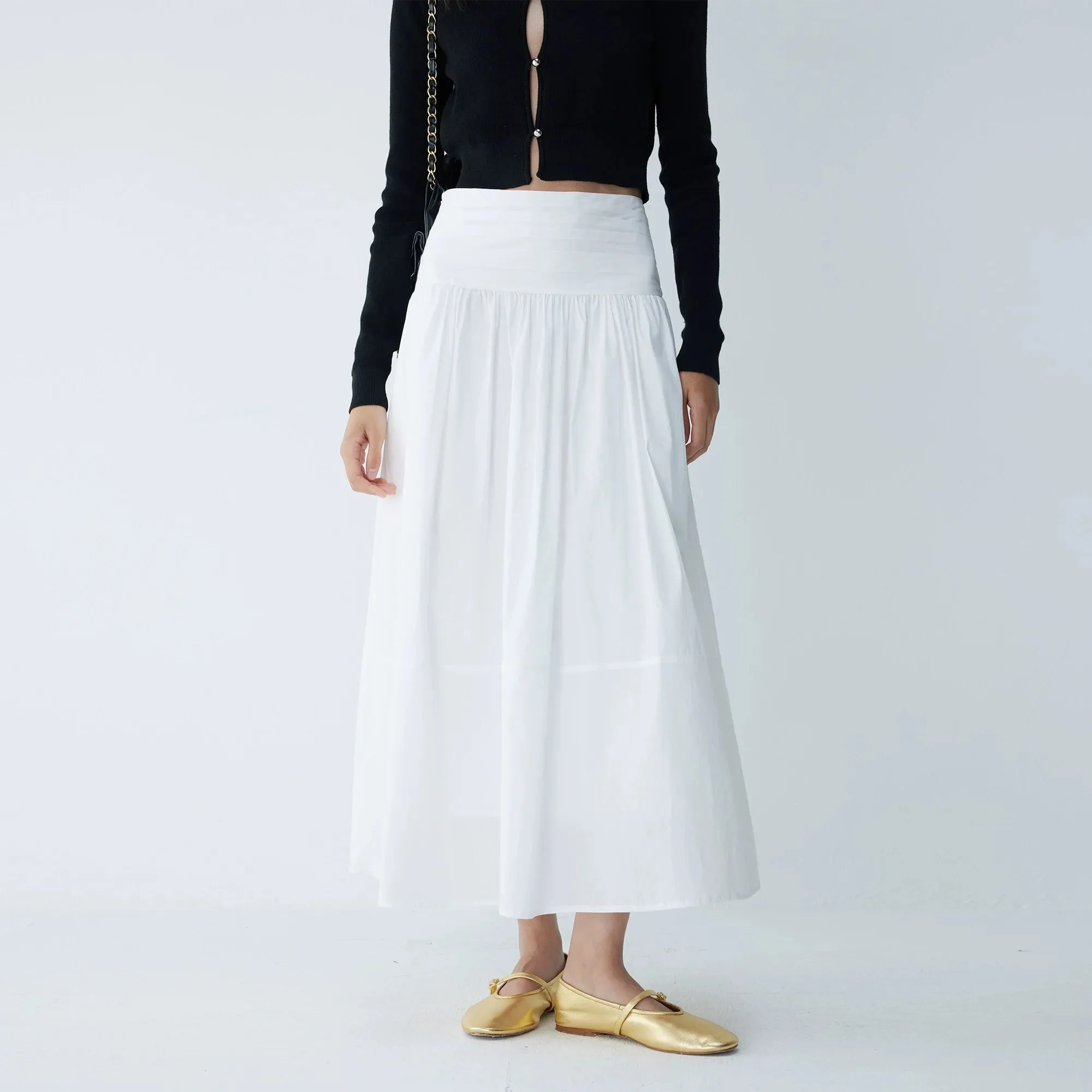Elegant High-Waisted A-Line Skirt