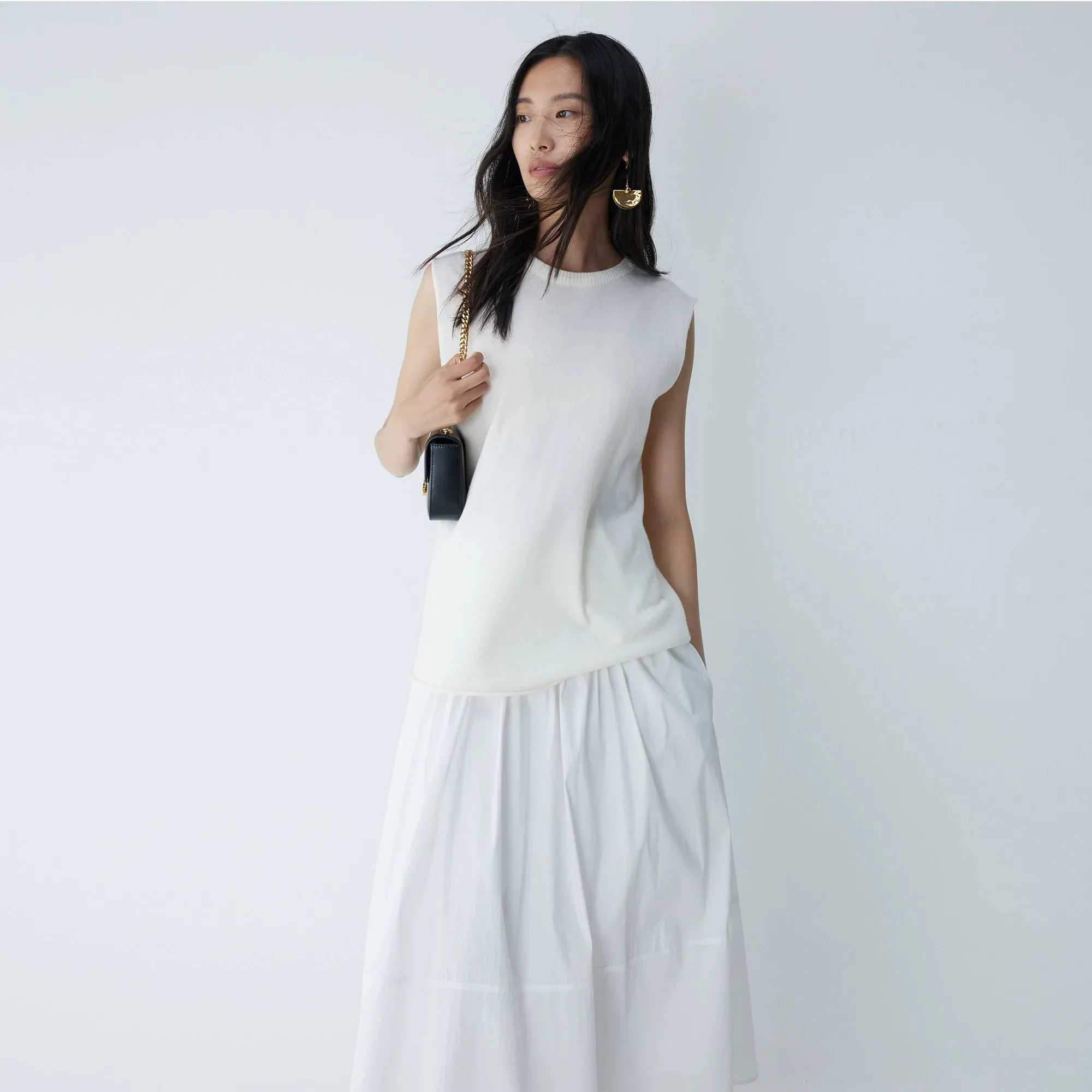 Elegant High-Waisted A-Line Skirt