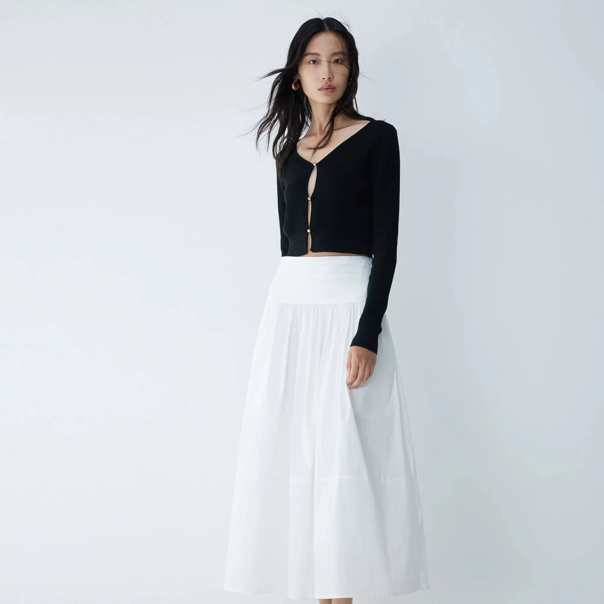 Elegant High-Waisted A-Line Skirt