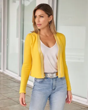 Embellished Trim Cardigan Dandelion