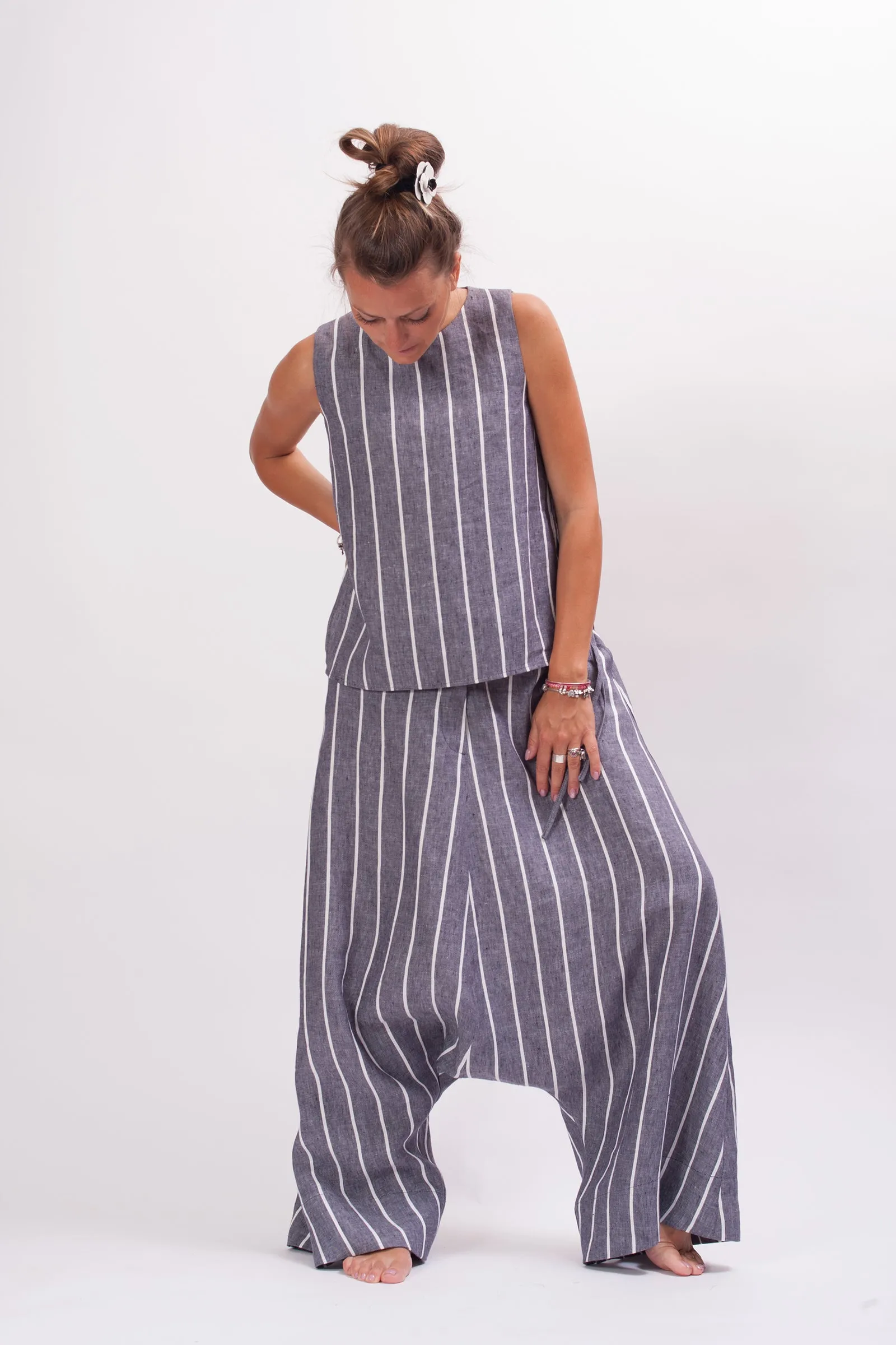Extravagant Linen Harem Pants