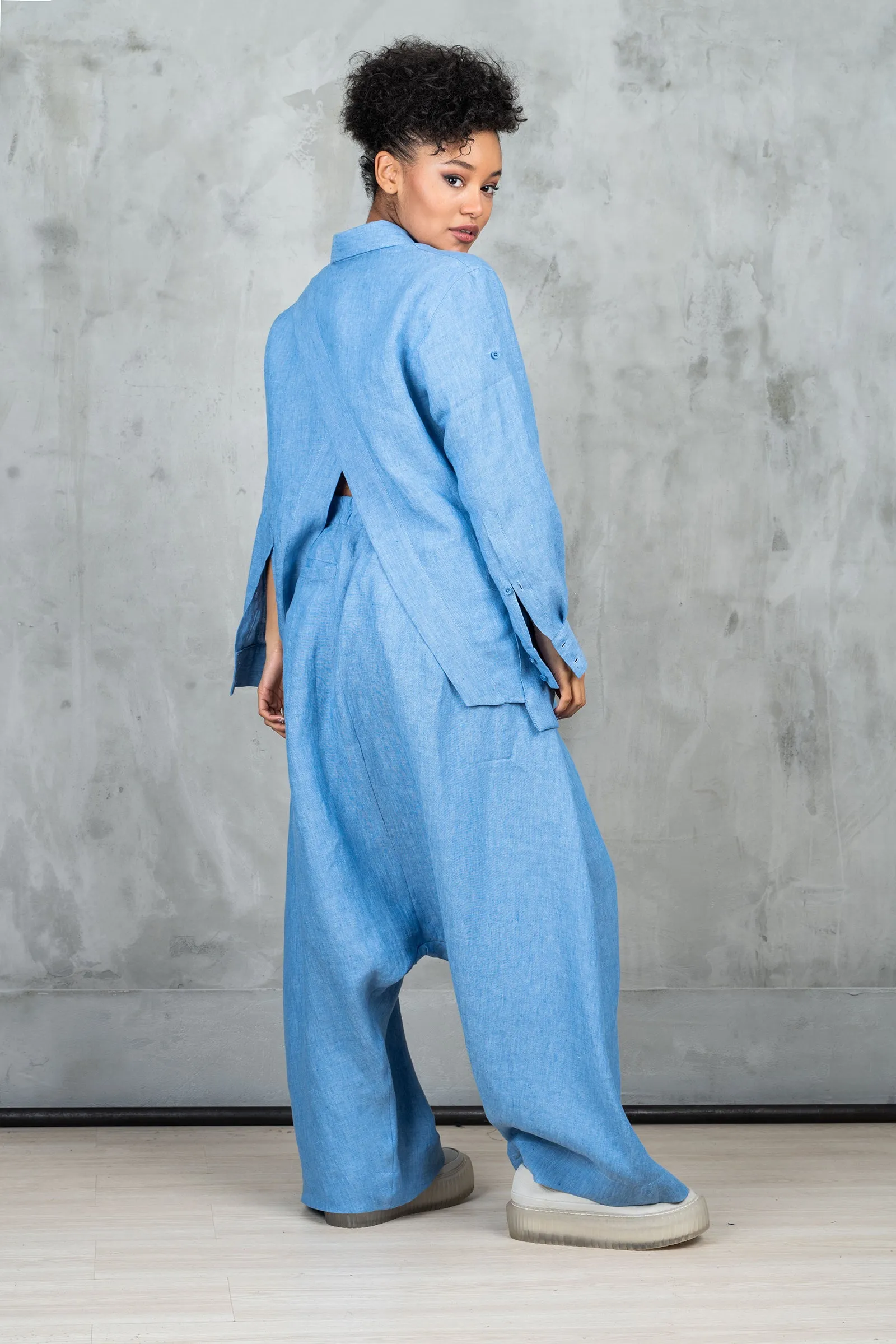 Extravagant Linen Harem Pants