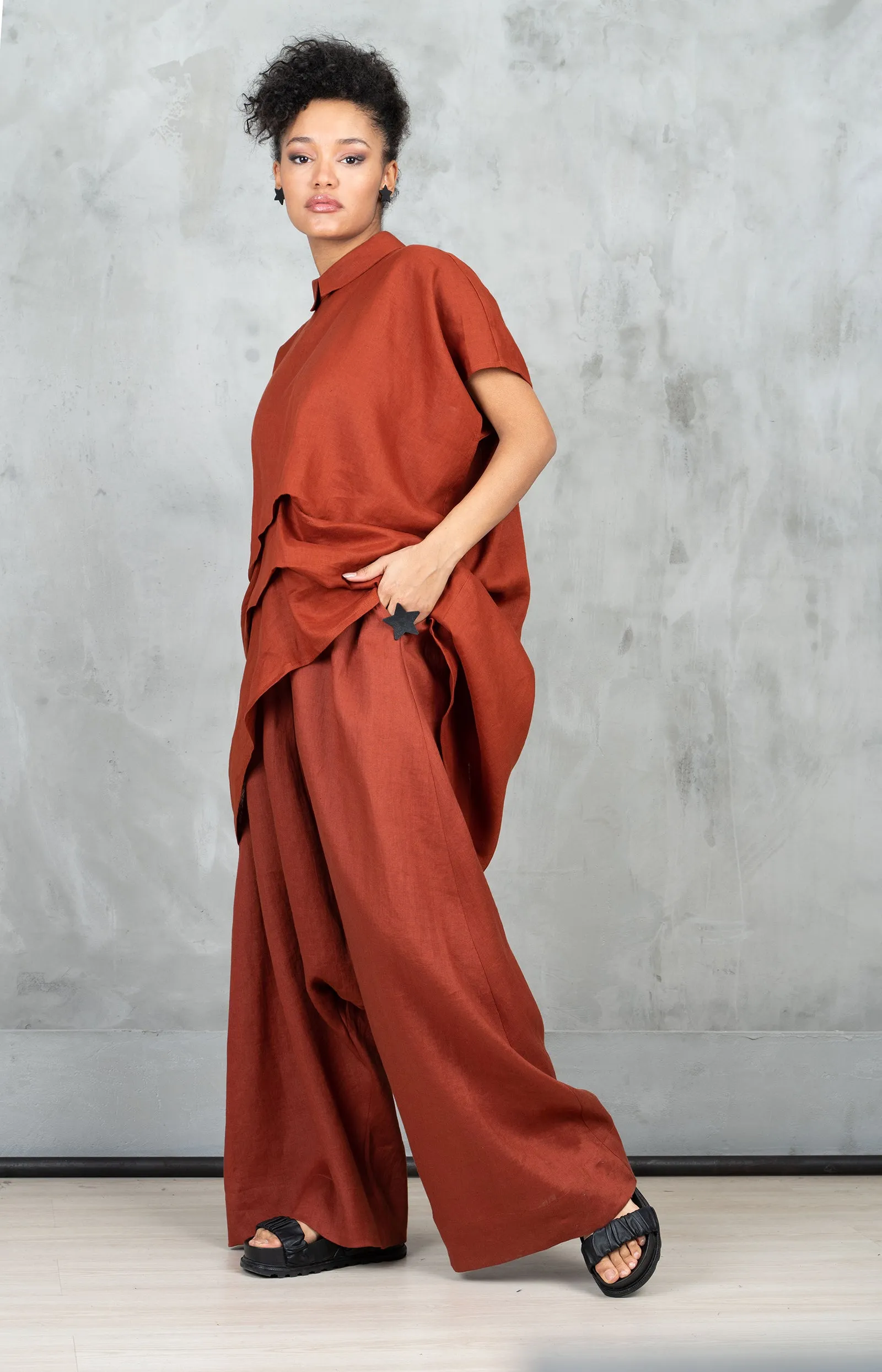 Extravagant Linen Harem Pants