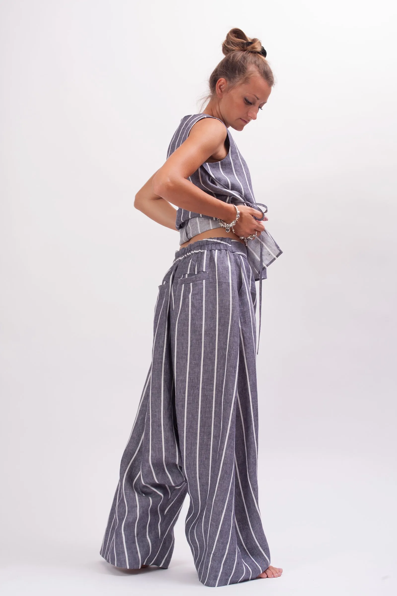 Extravagant Linen Harem Pants