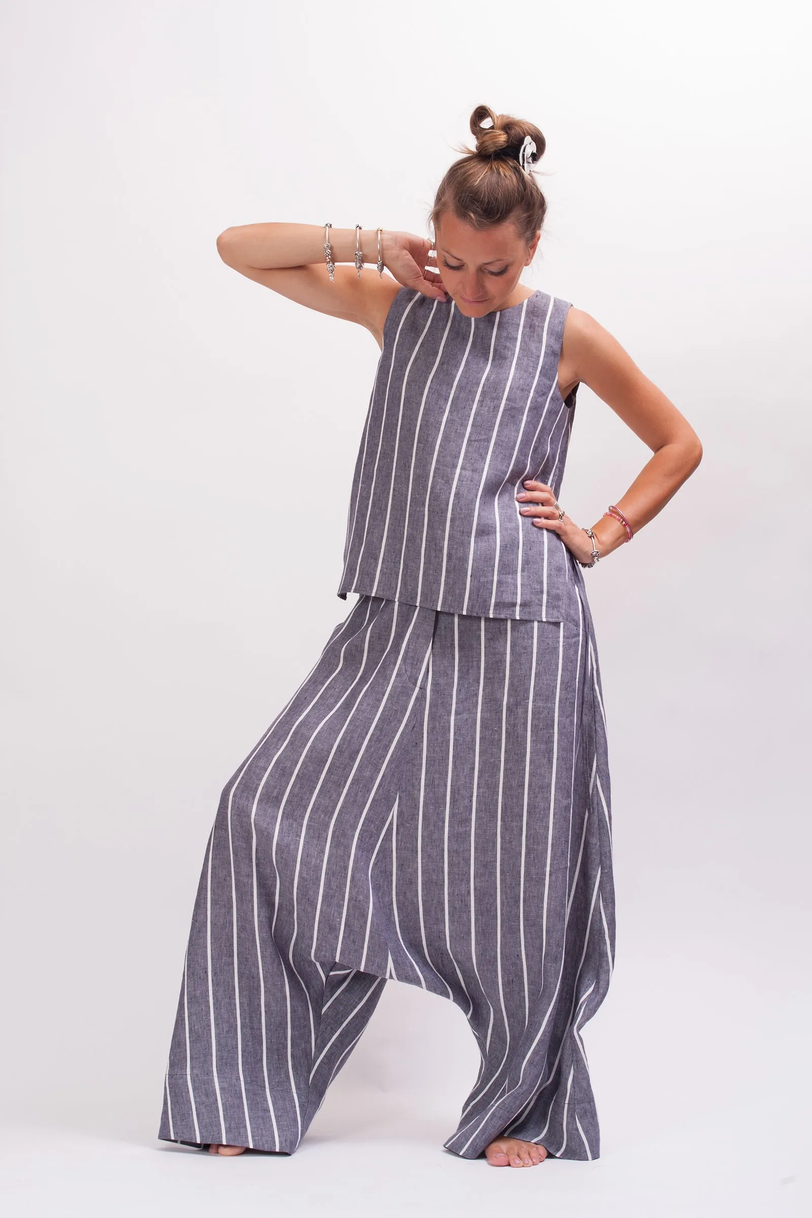 Extravagant Linen Harem Pants