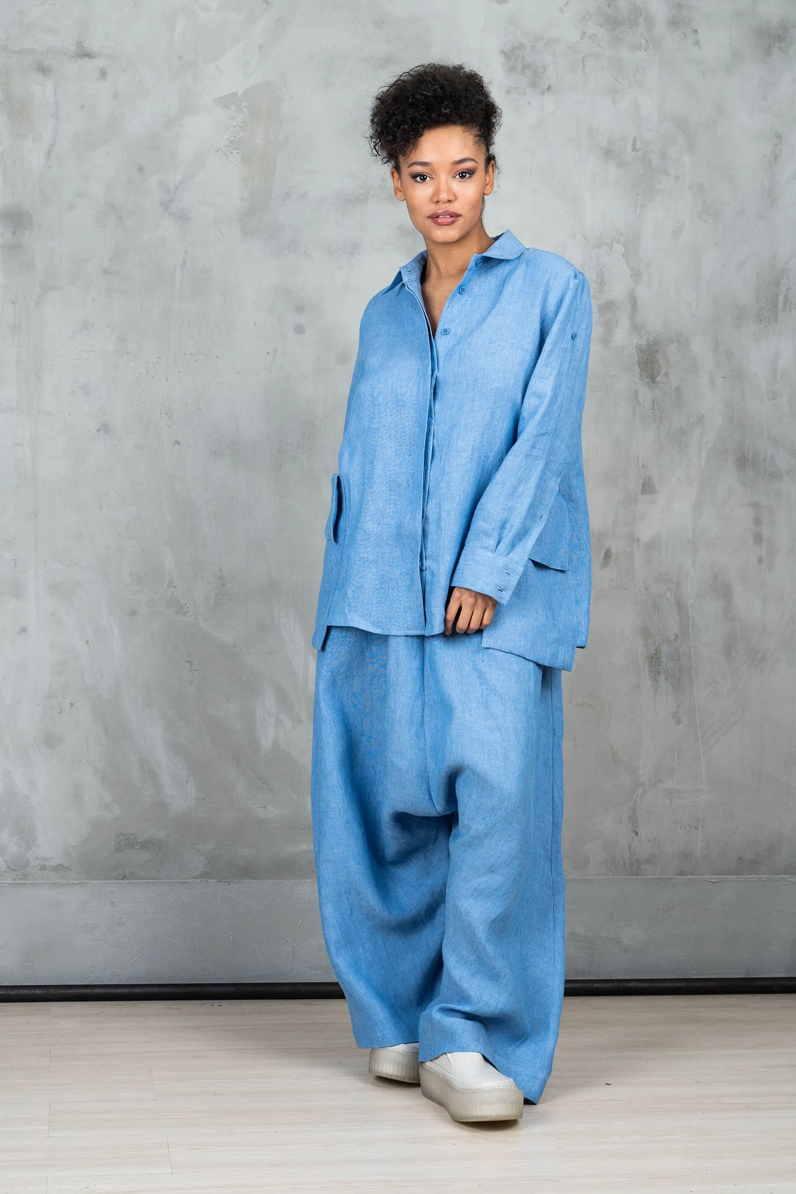 Extravagant Linen Harem Pants