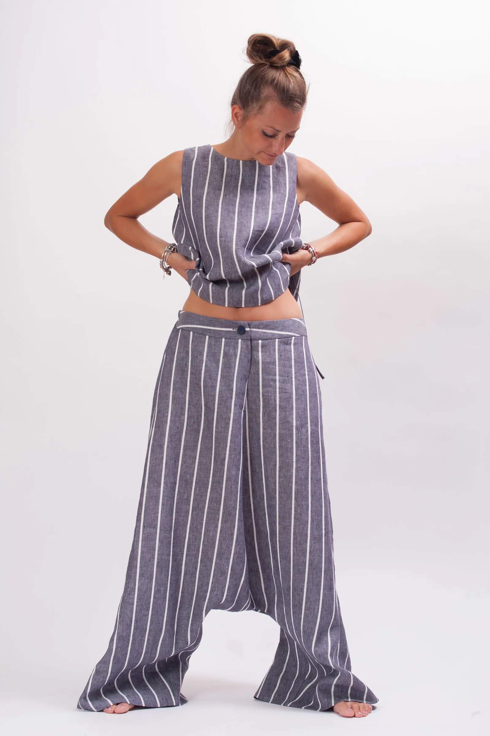 Extravagant Linen Harem Pants