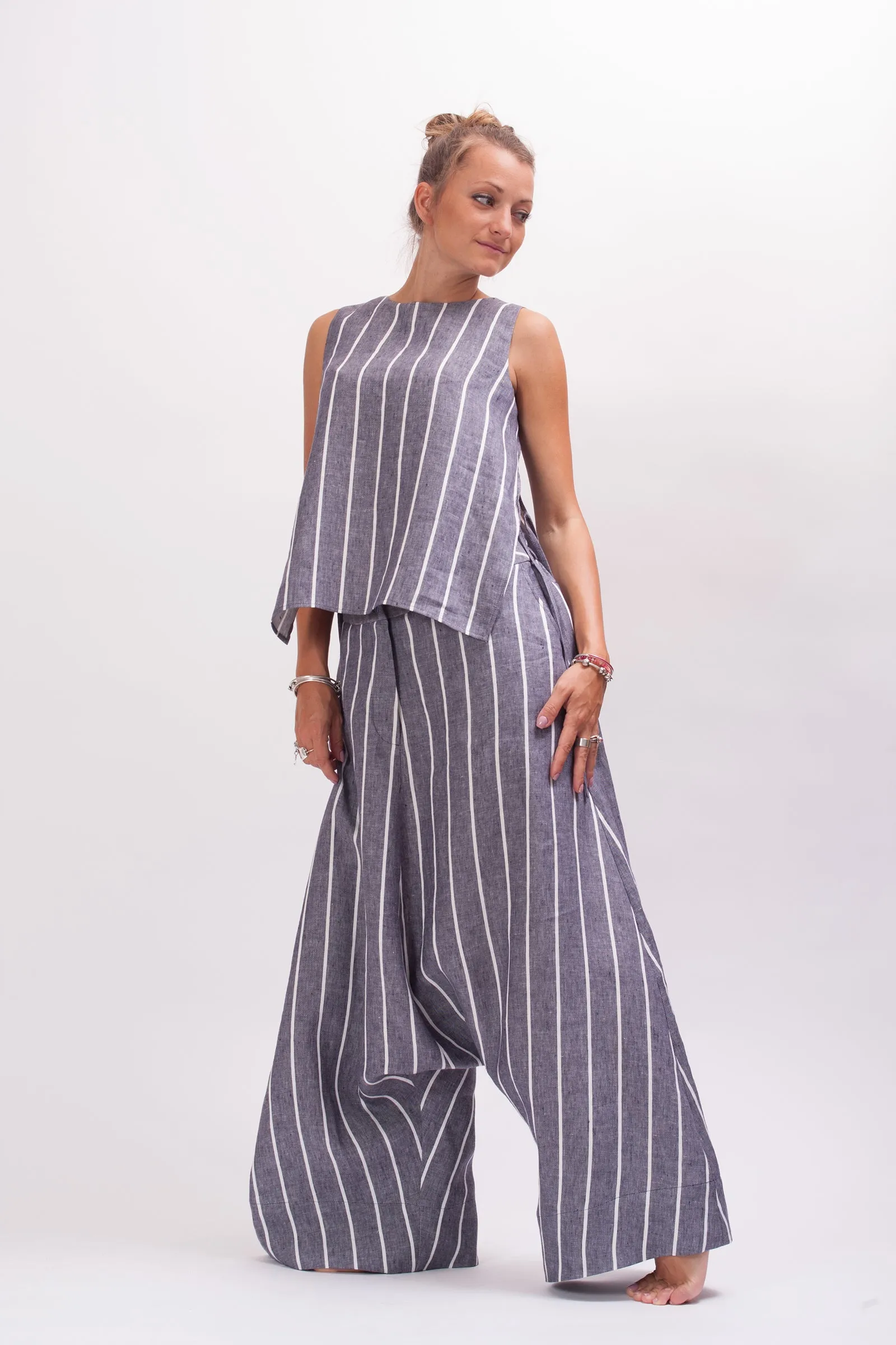 Extravagant Linen Harem Pants