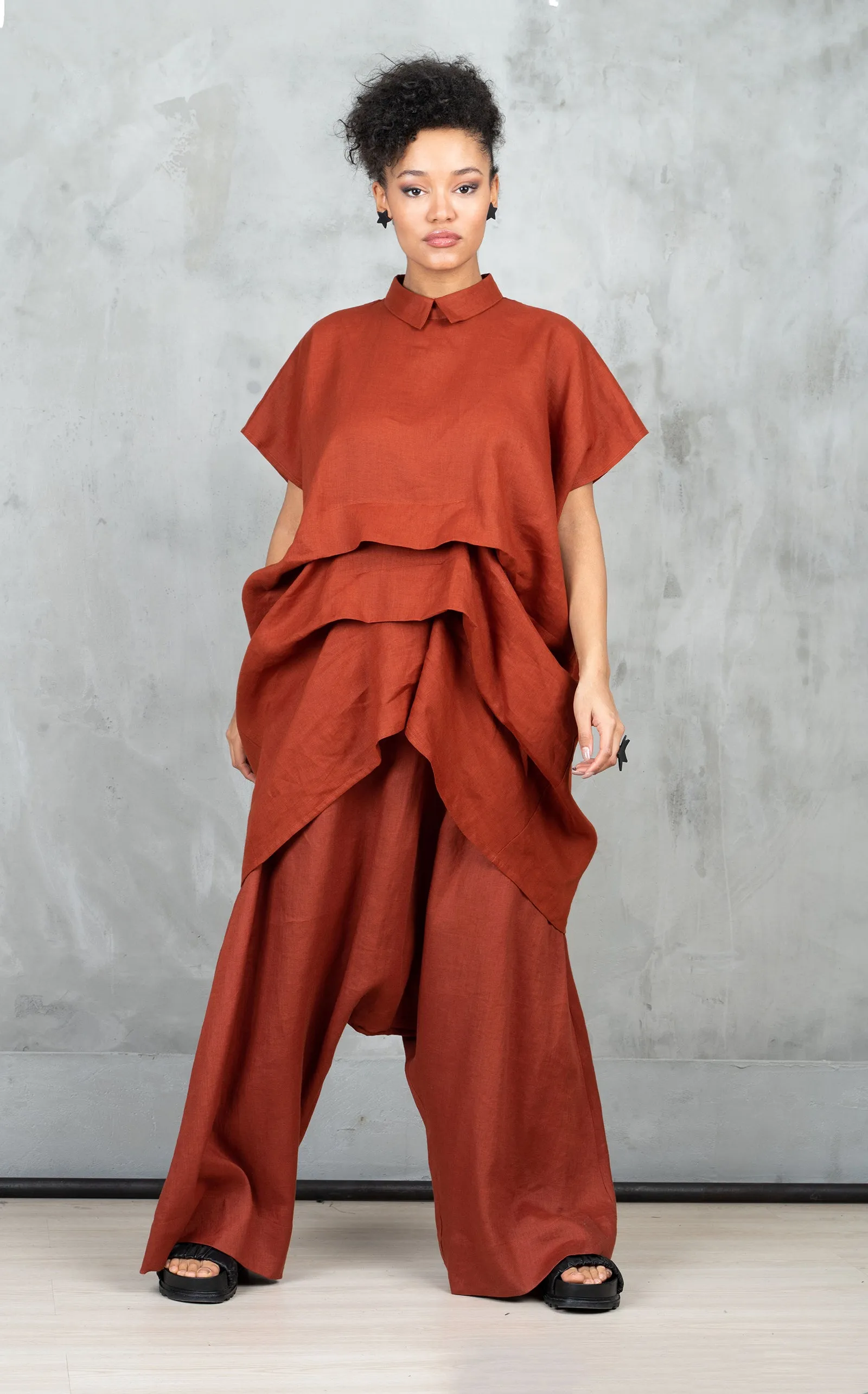 Extravagant Linen Harem Pants