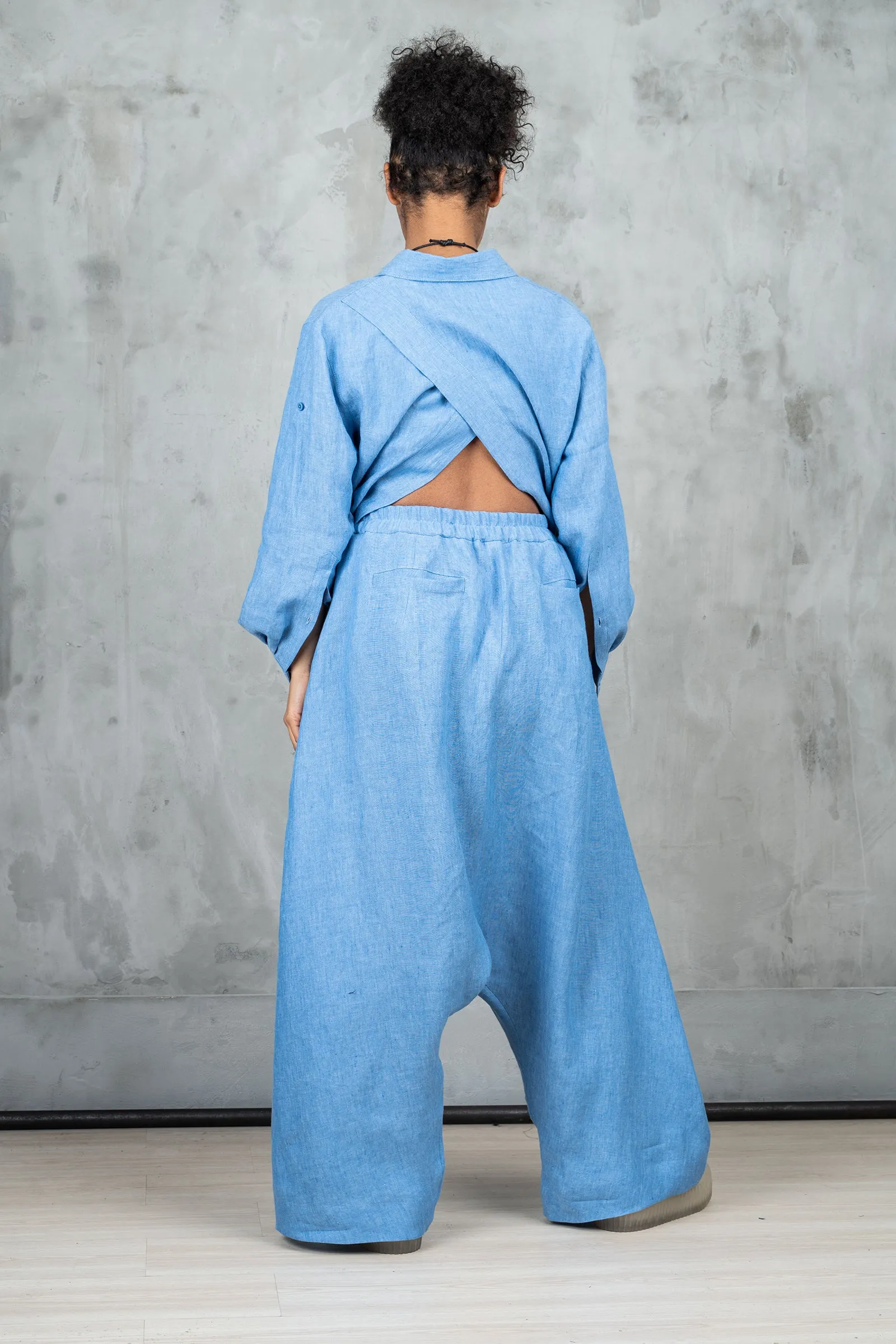 Extravagant Linen Harem Pants