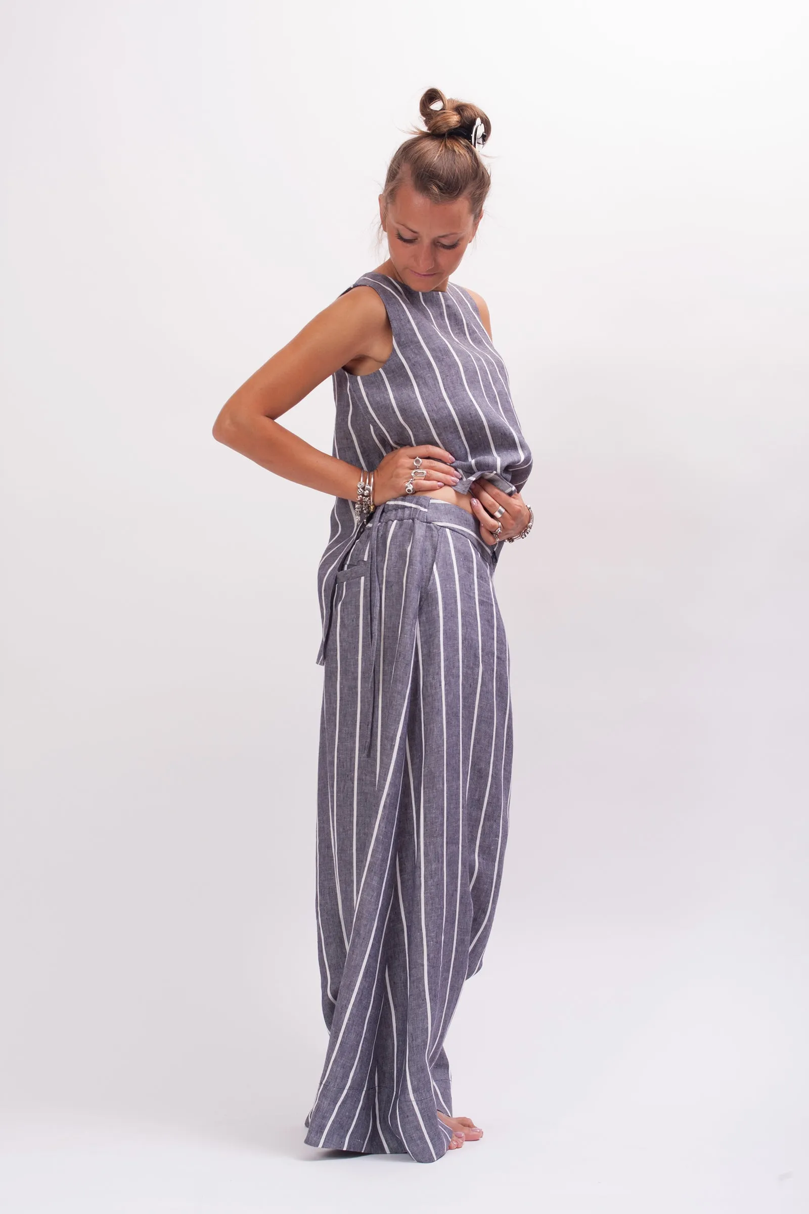 Extravagant Linen Harem Pants