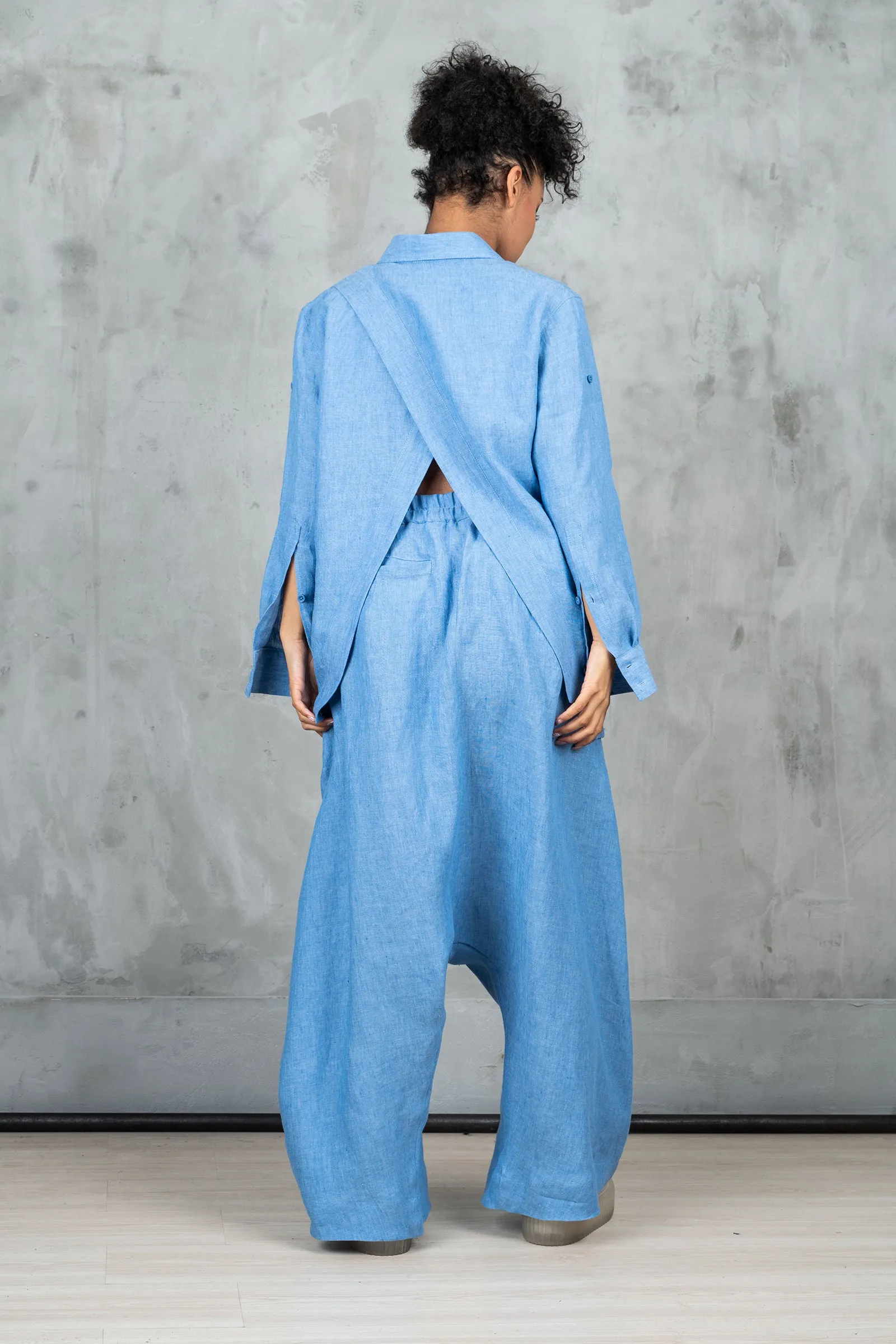 Extravagant Linen Harem Pants