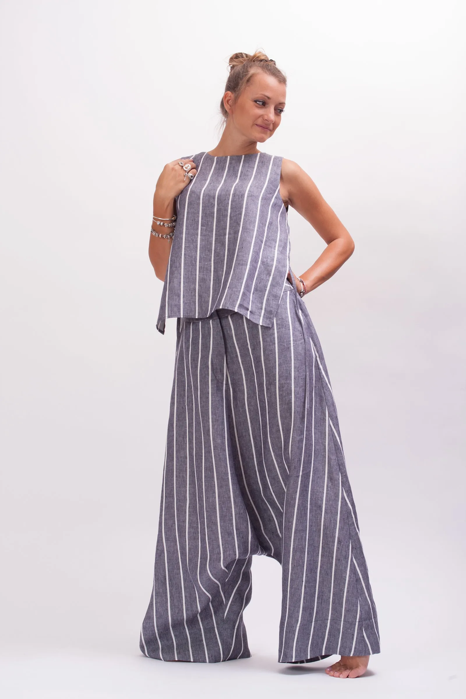 Extravagant Linen Harem Pants