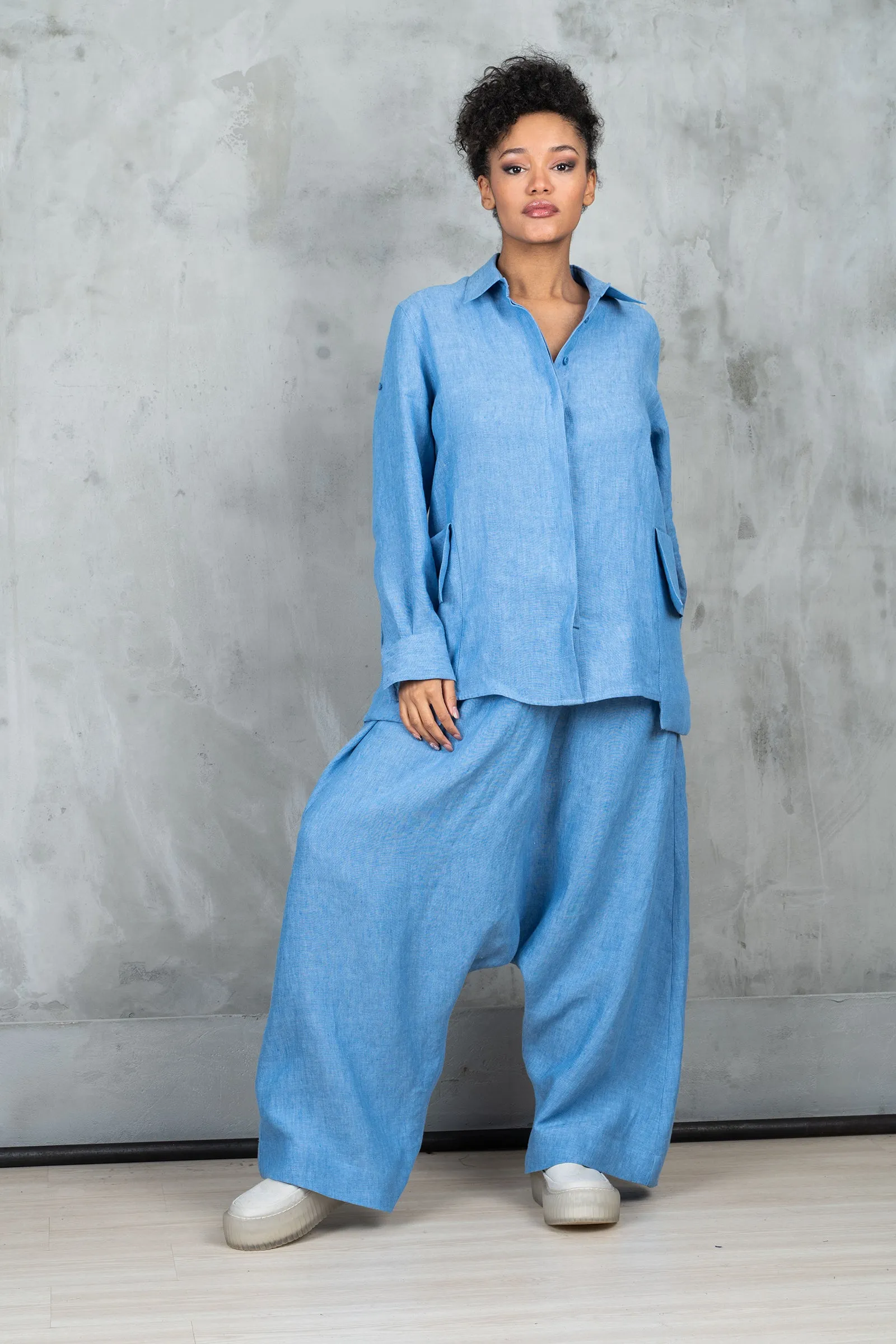 Extravagant Linen Harem Pants
