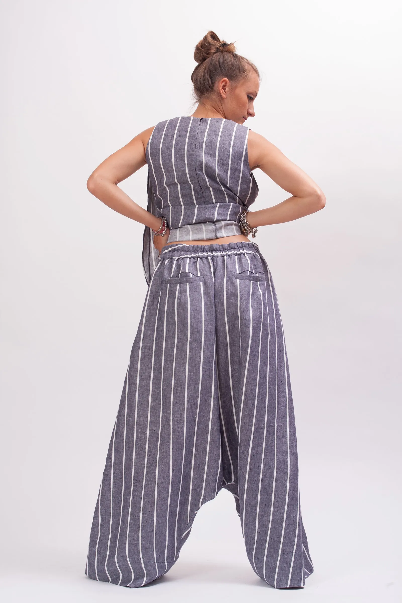 Extravagant Linen Harem Pants