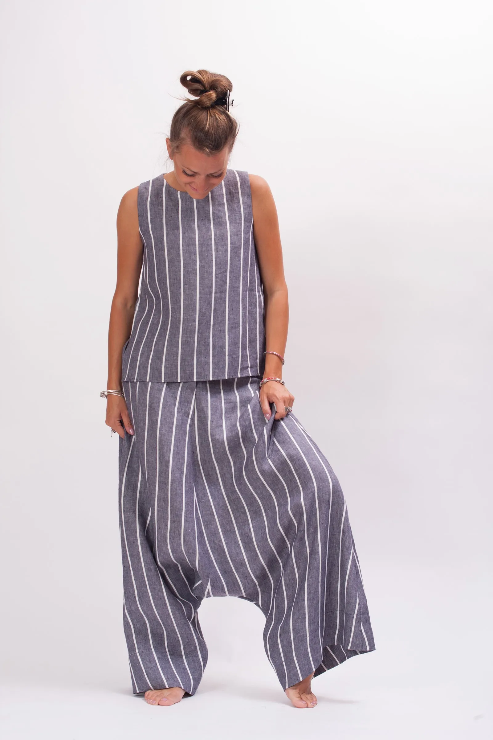 Extravagant Linen Harem Pants