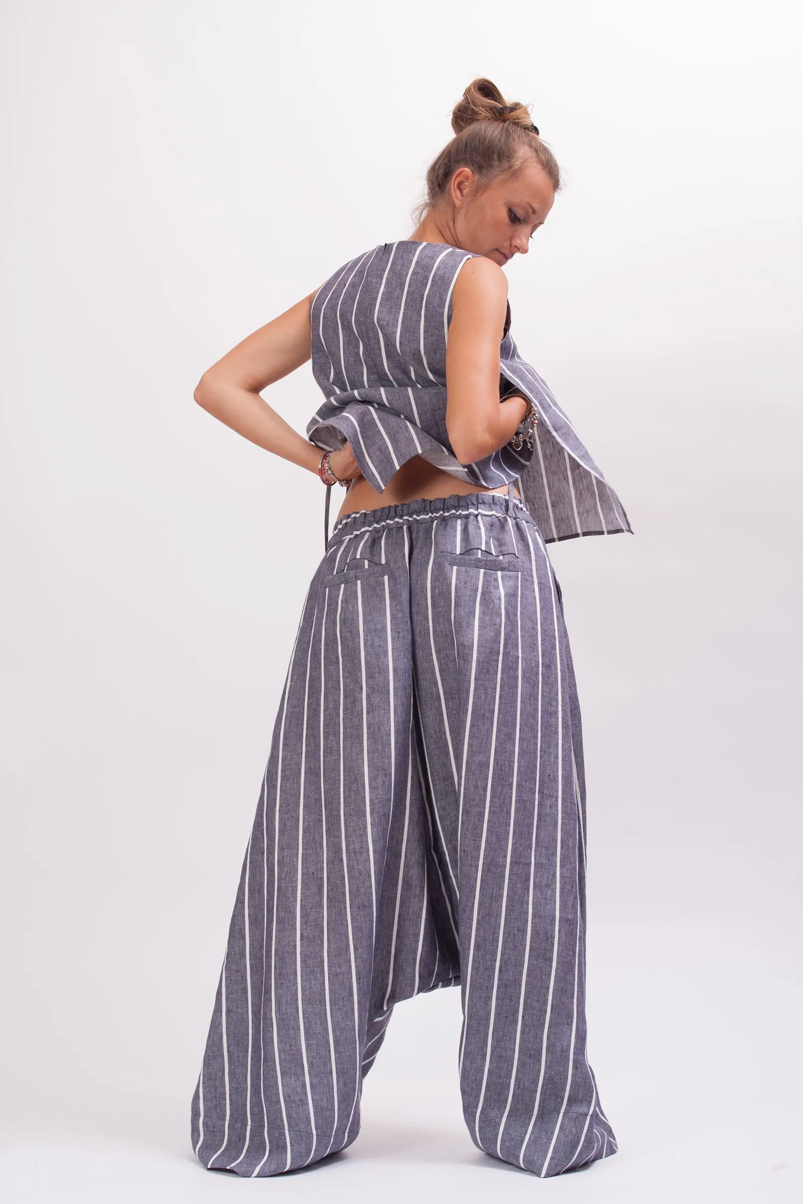 Extravagant Linen Harem Pants