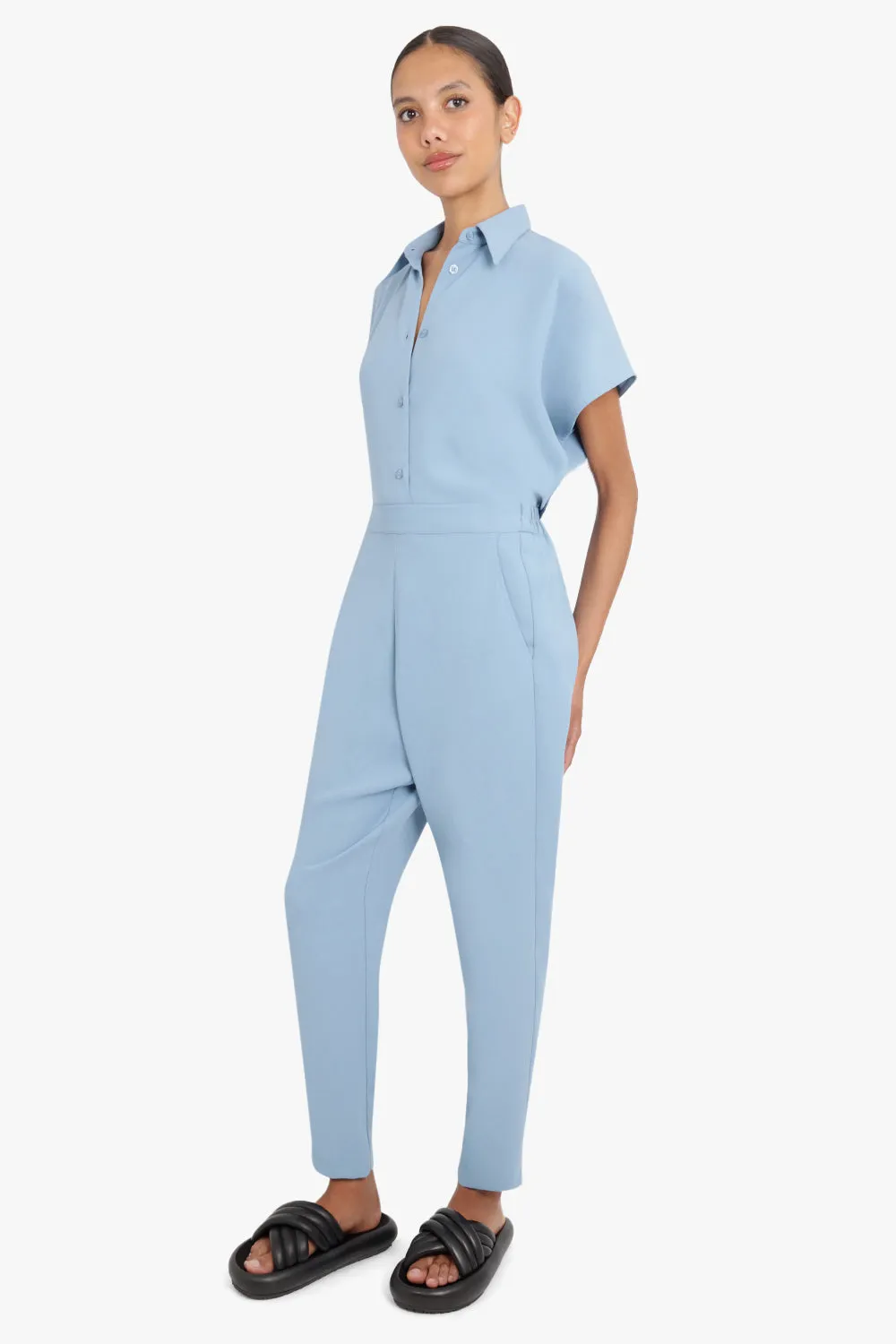 FLUID RELAXED SLIM LEG PANTS LAKE