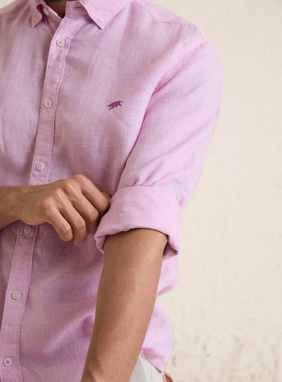 French Rose Linen Shirt