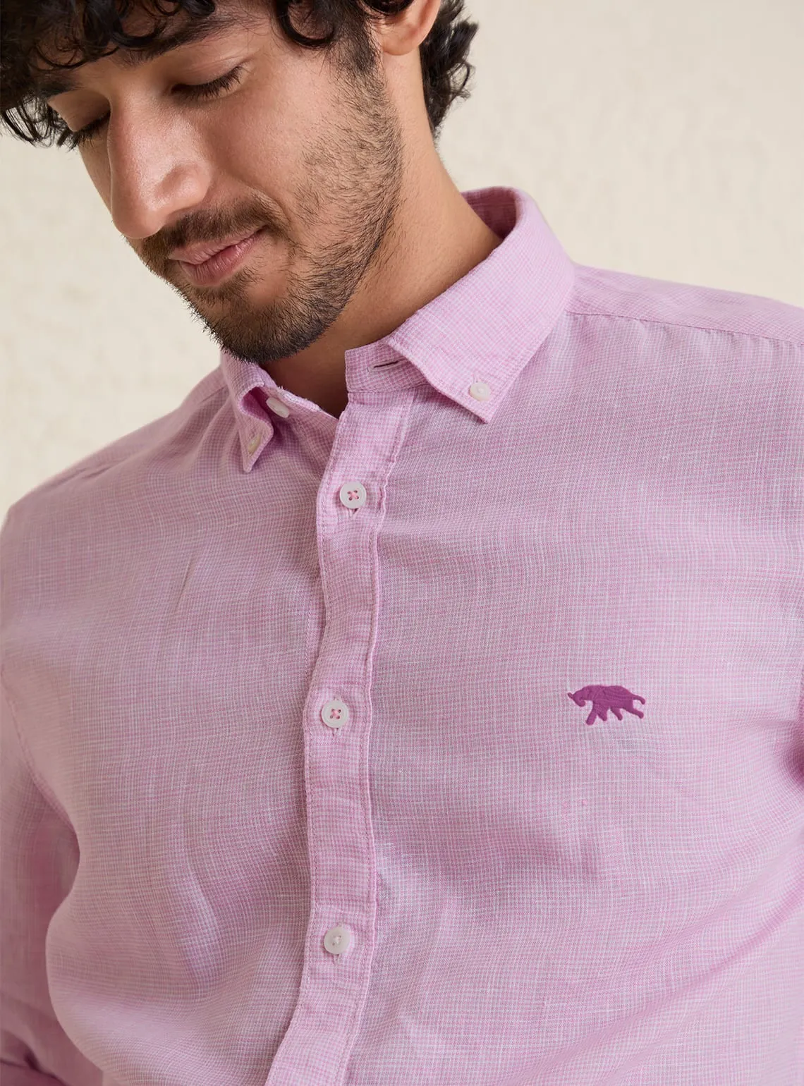 French Rose Linen Shirt