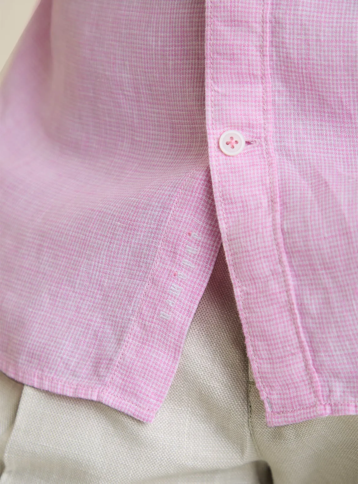 French Rose Linen Shirt