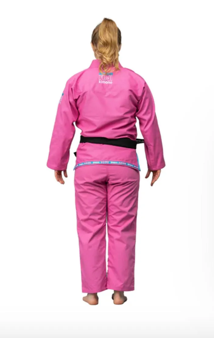 FUJI Suparaito Pearl Weave Womens BJJ Gi - Pink/Blue
