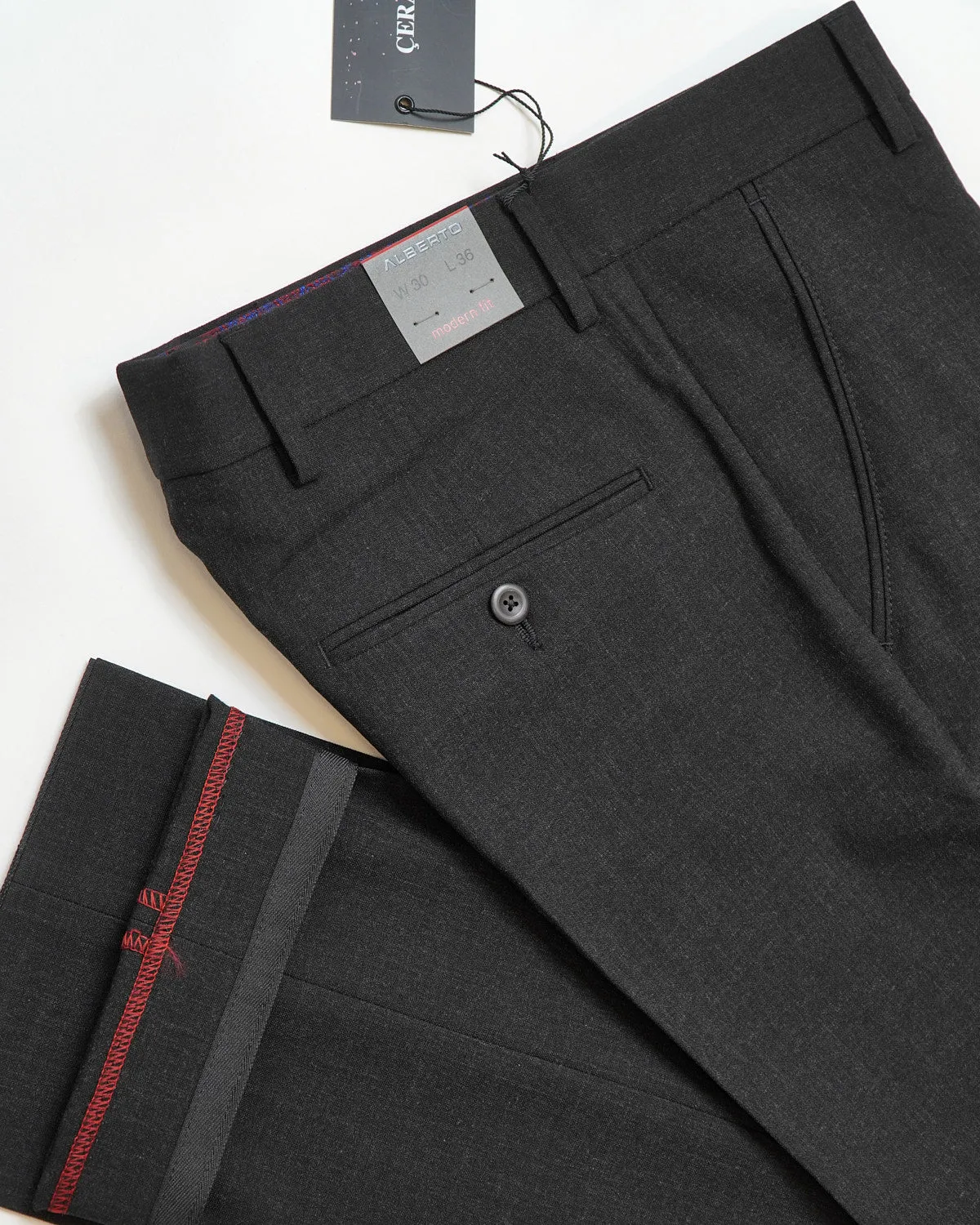 George Charcoal Ceramica Dress Pant
