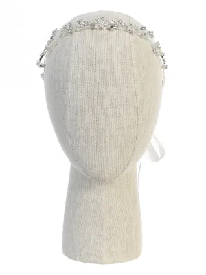 Girls Silver Flower Leaf Headpiece