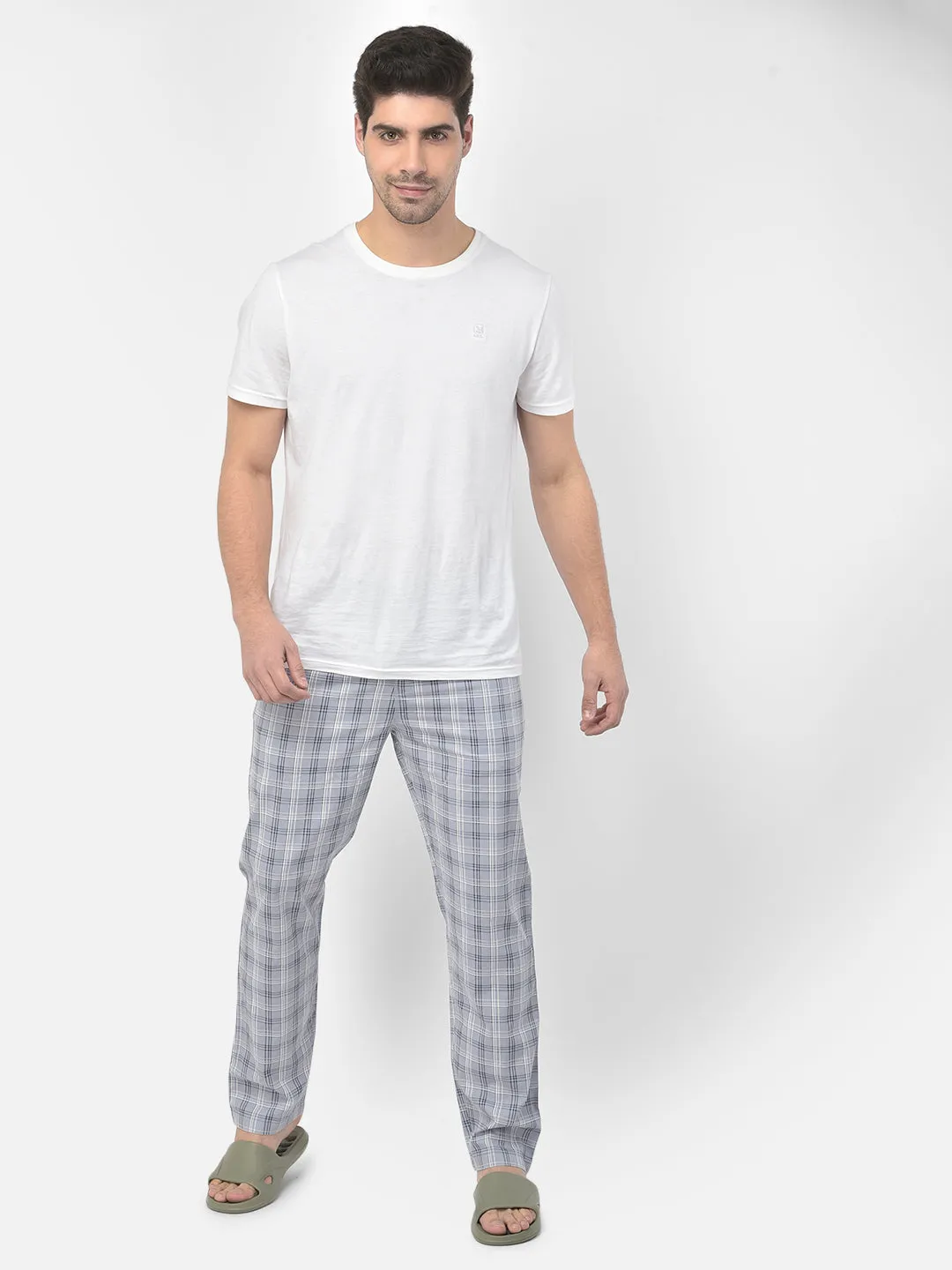 Grey Checked Lounge Pants