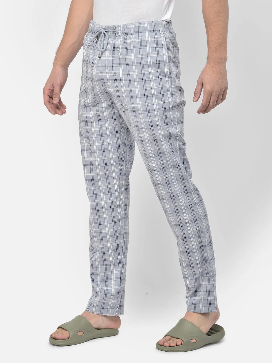 Grey Checked Lounge Pants