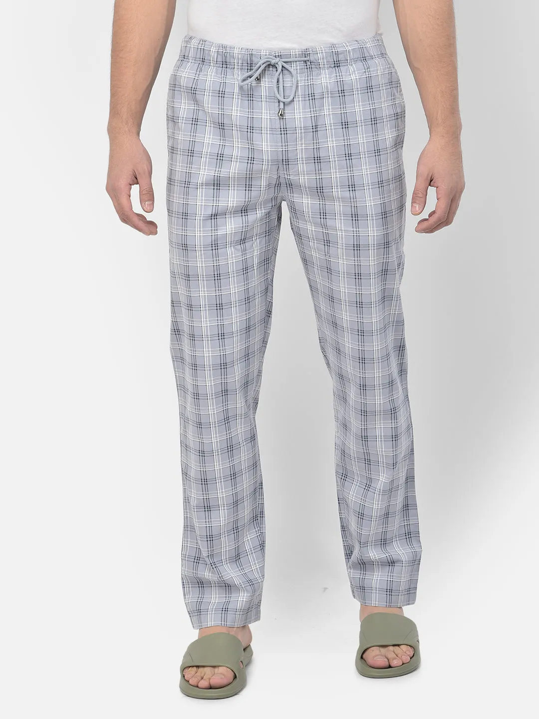 Grey Checked Lounge Pants