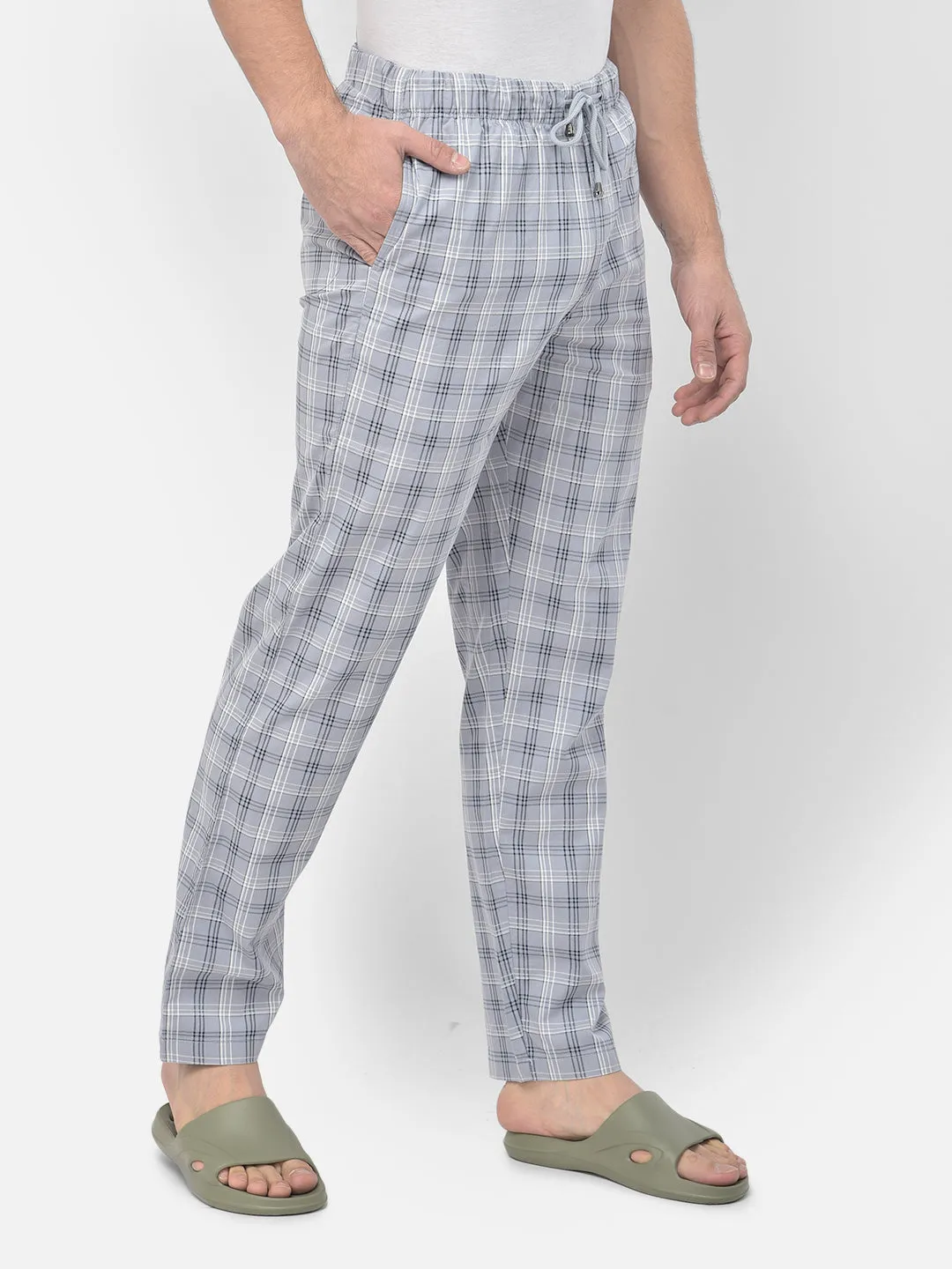 Grey Checked Lounge Pants