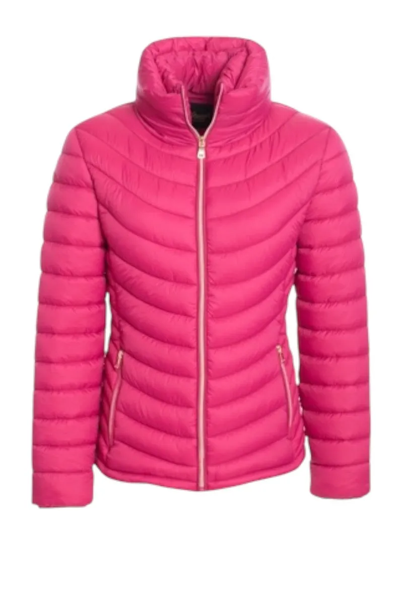 High Collar Puffer Faux Fur Lined Jacket