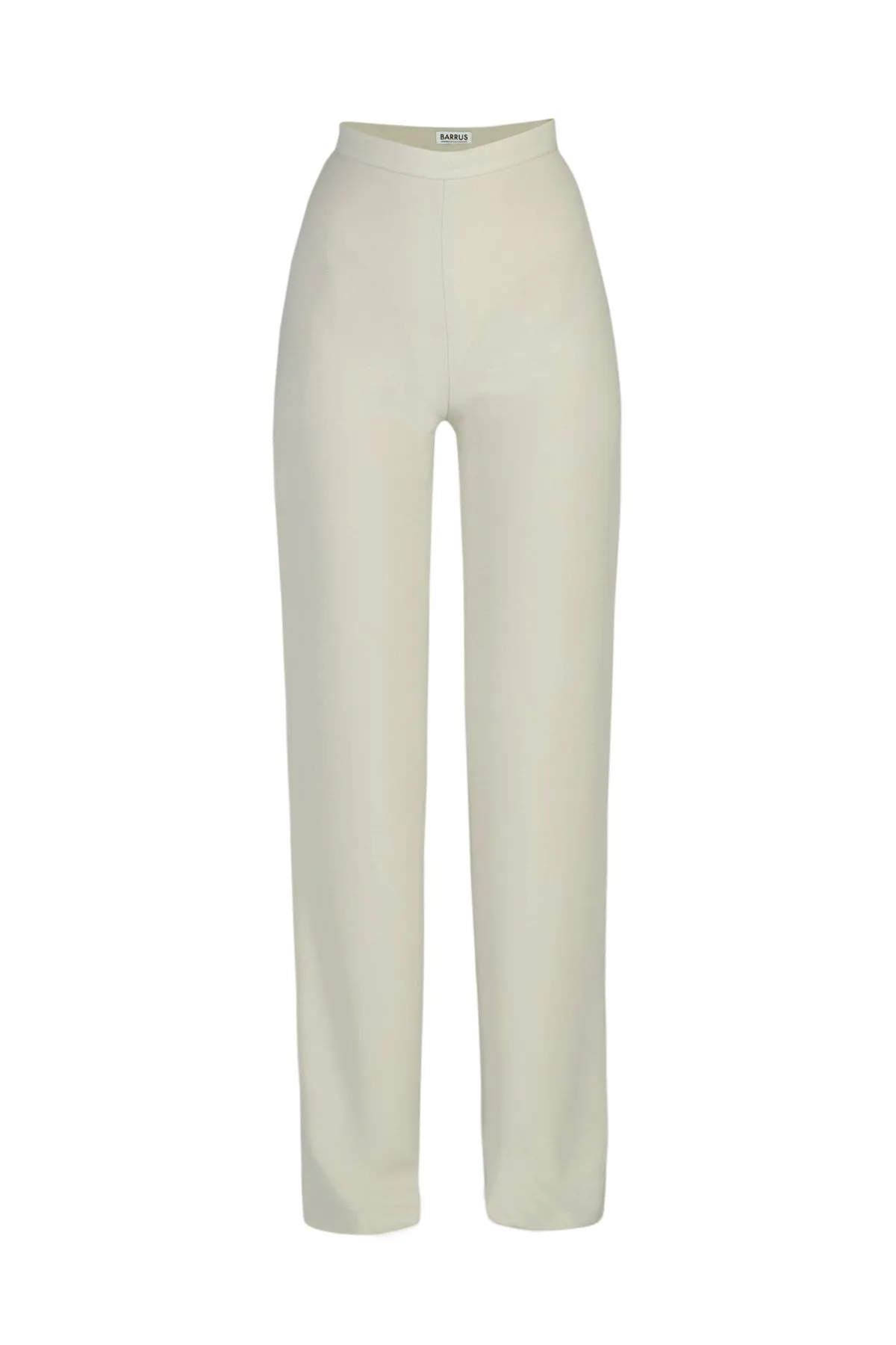 High Waist Flat Trousers With Thin Belt