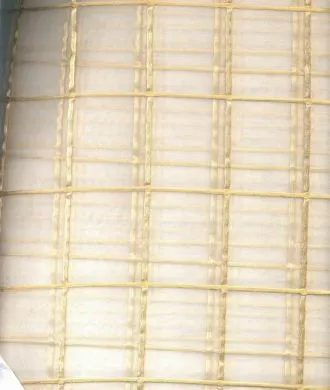 ivory silk organza fabric 44&quot; ~gold plaids