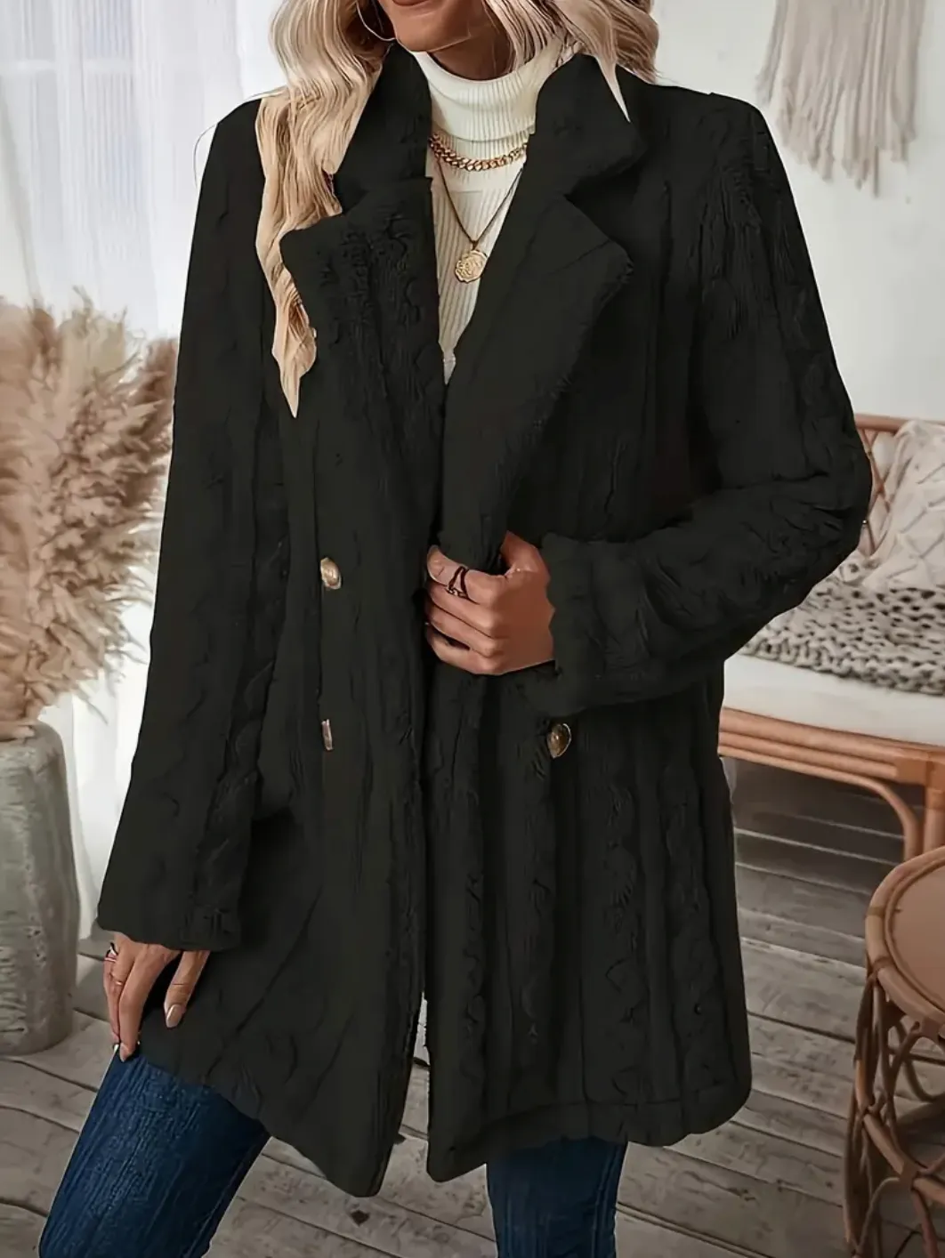 Ivyshape | Chic Cable Knit Fall Cardigan