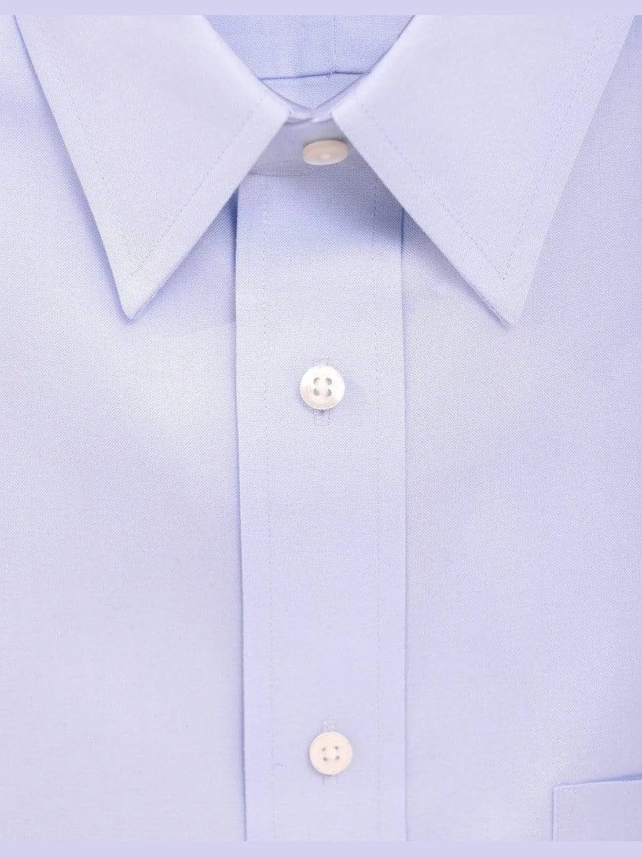 Jos A Bank Slim Fit Travelers Collection Light Blue Cotton Dress Shirt