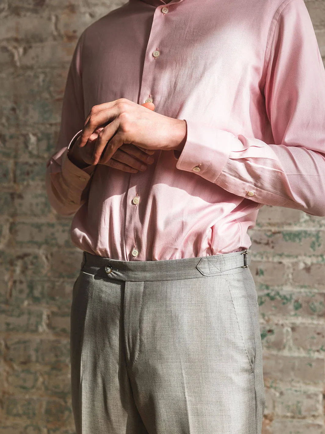 Light Grey Cavalry Twill Trousers