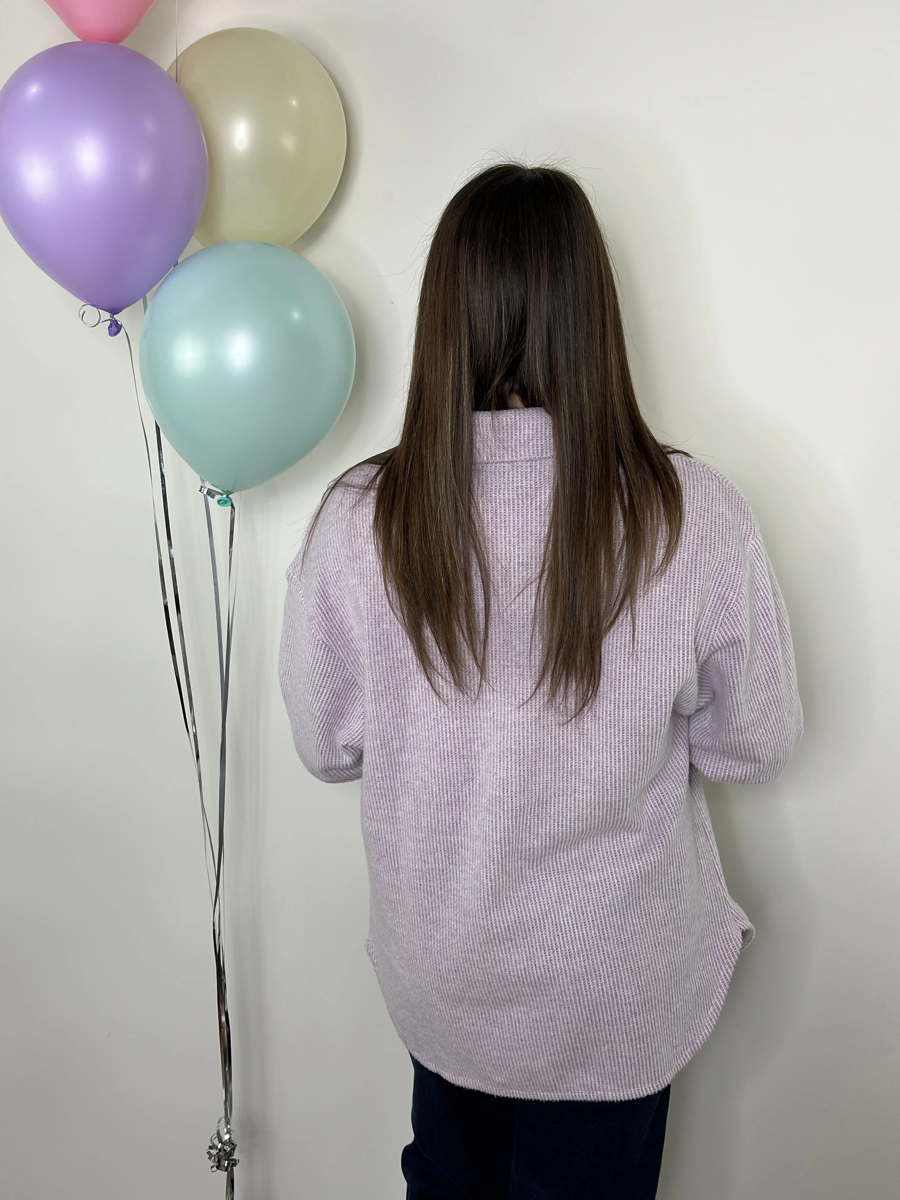 Lightweight Textured Shacket - Lavender - (Small - 3X)