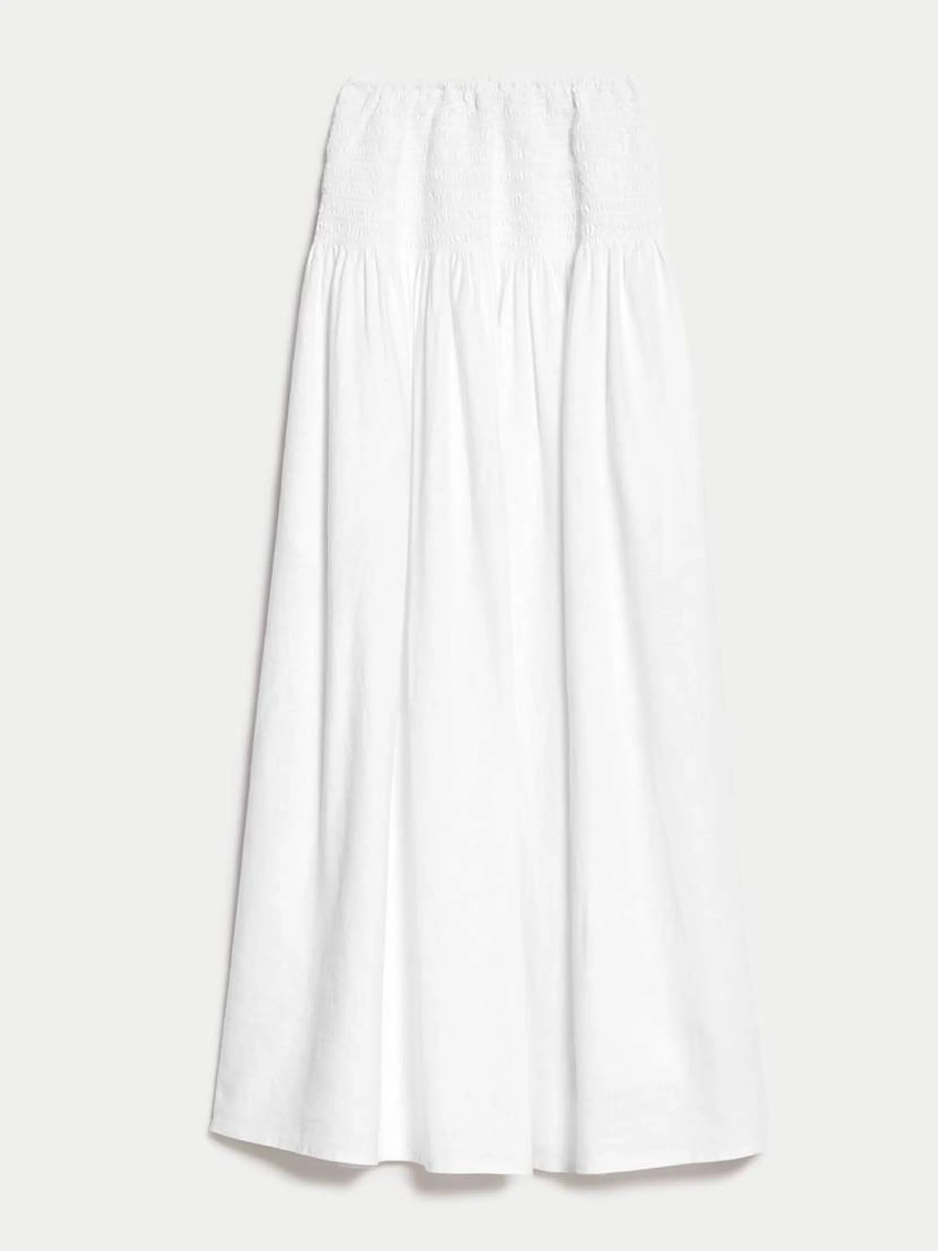 Linen rich maxi a-line skirt