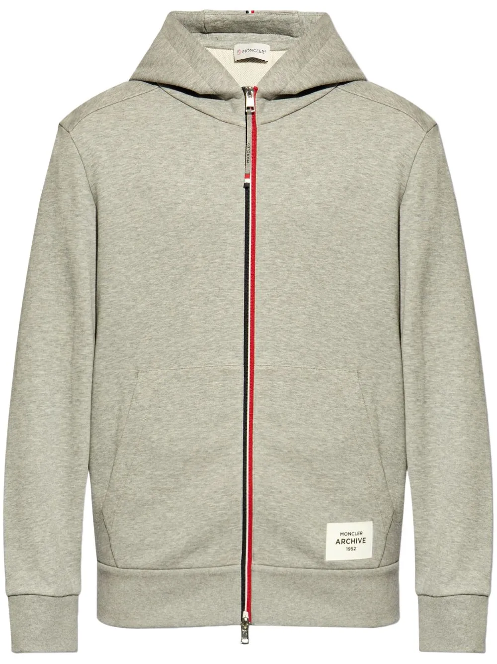 logo-appliqué zipped hoodie