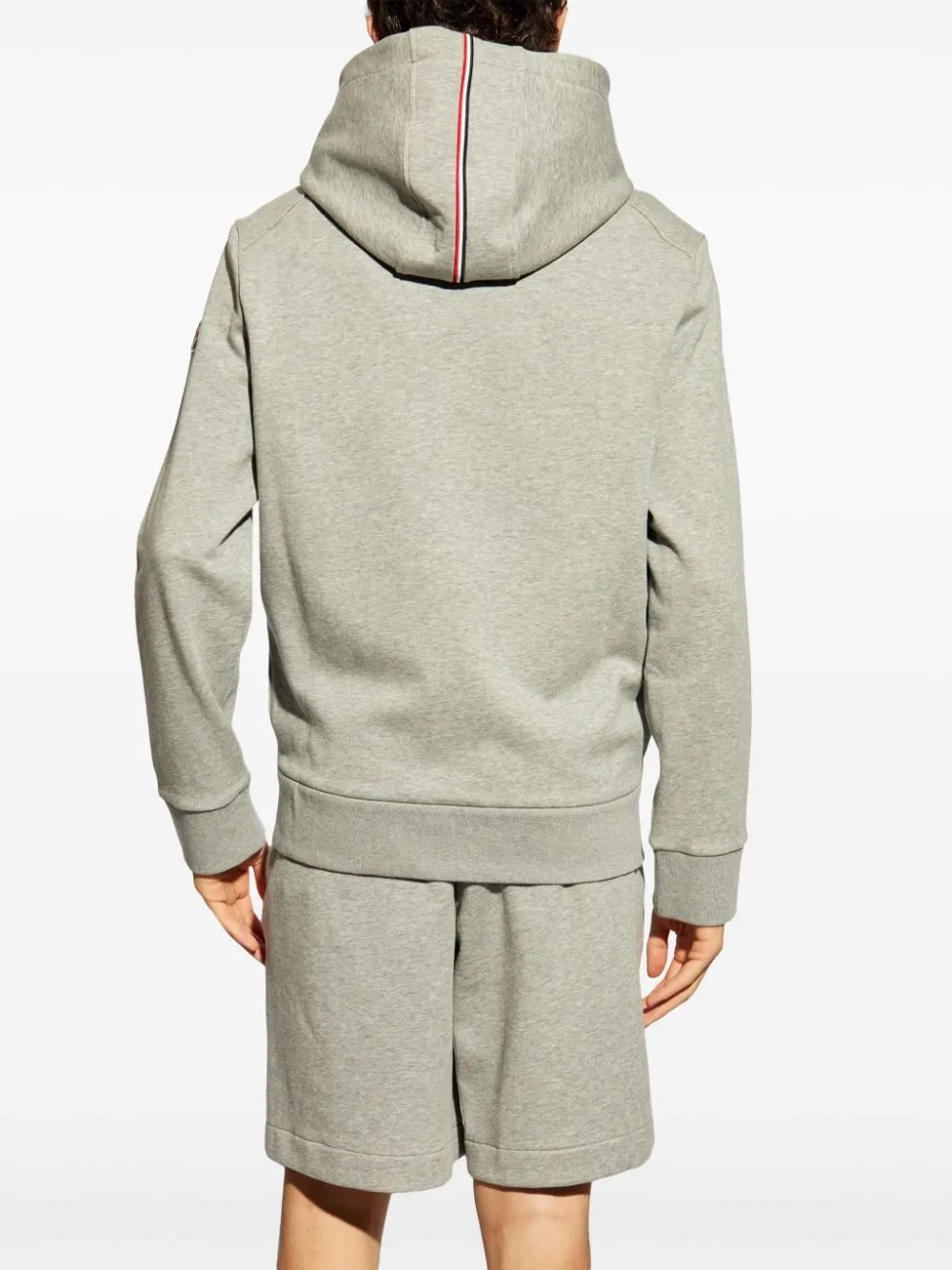 logo-appliqué zipped hoodie