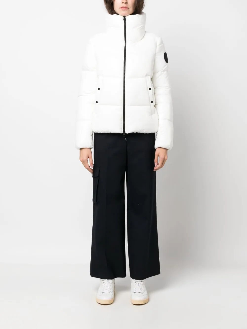 logo-patch puffer jacket