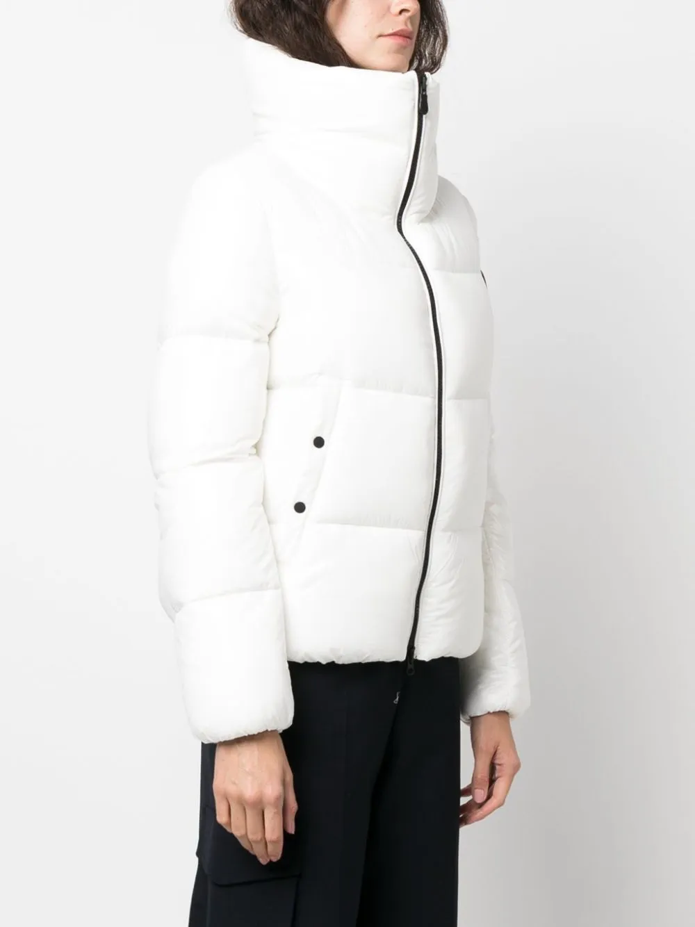 logo-patch puffer jacket