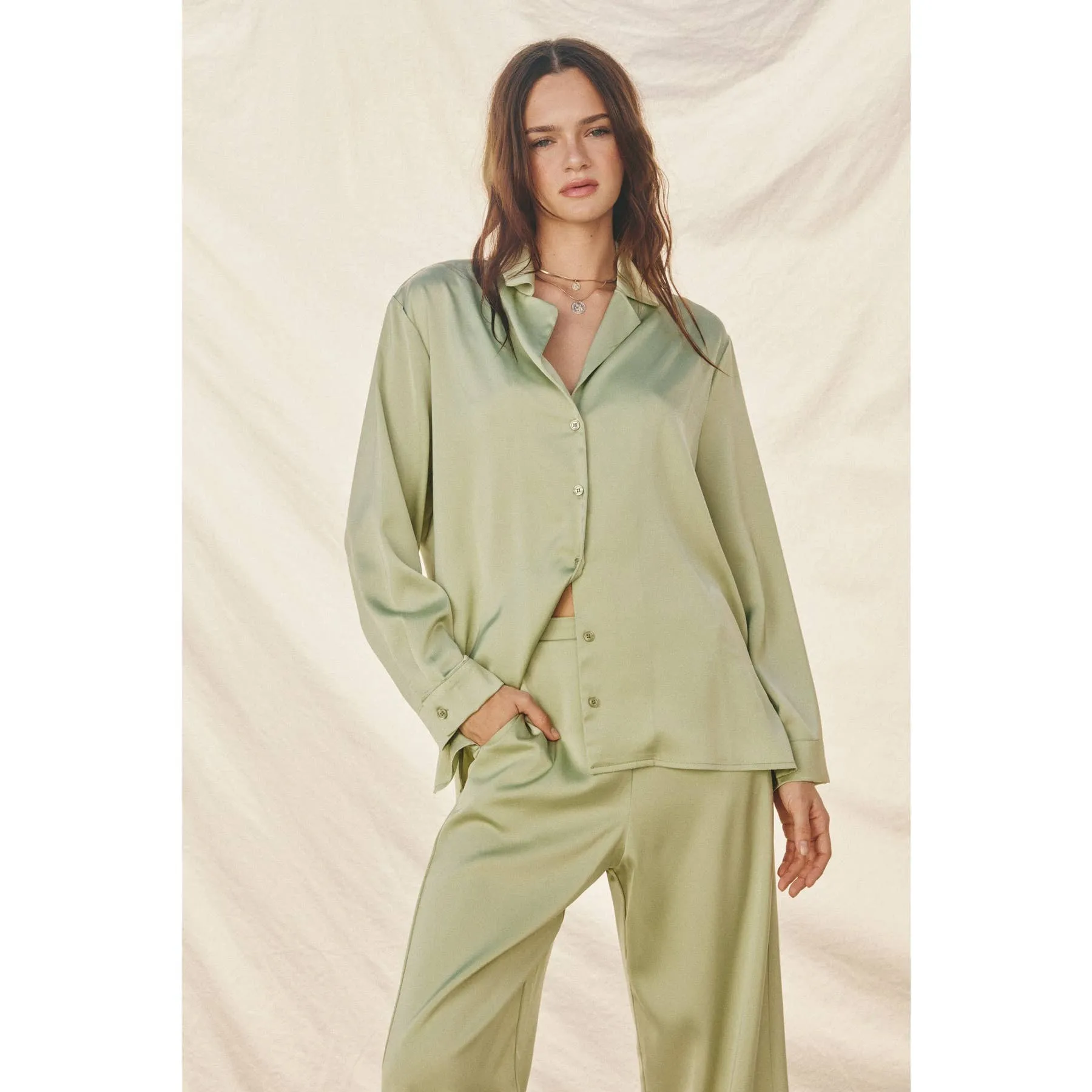 Luna Pants & Shirt Set // Pistachio