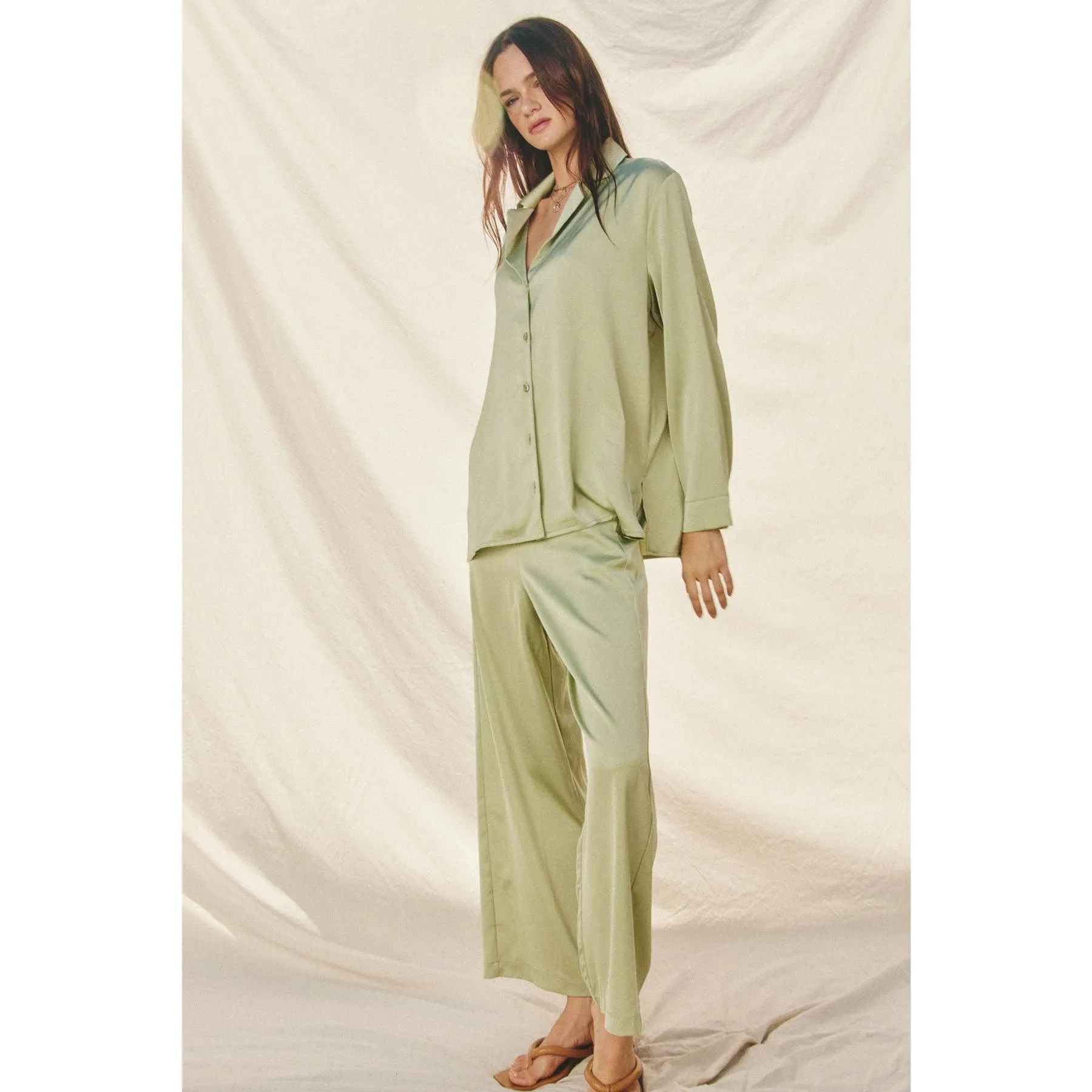 Luna Pants & Shirt Set // Pistachio